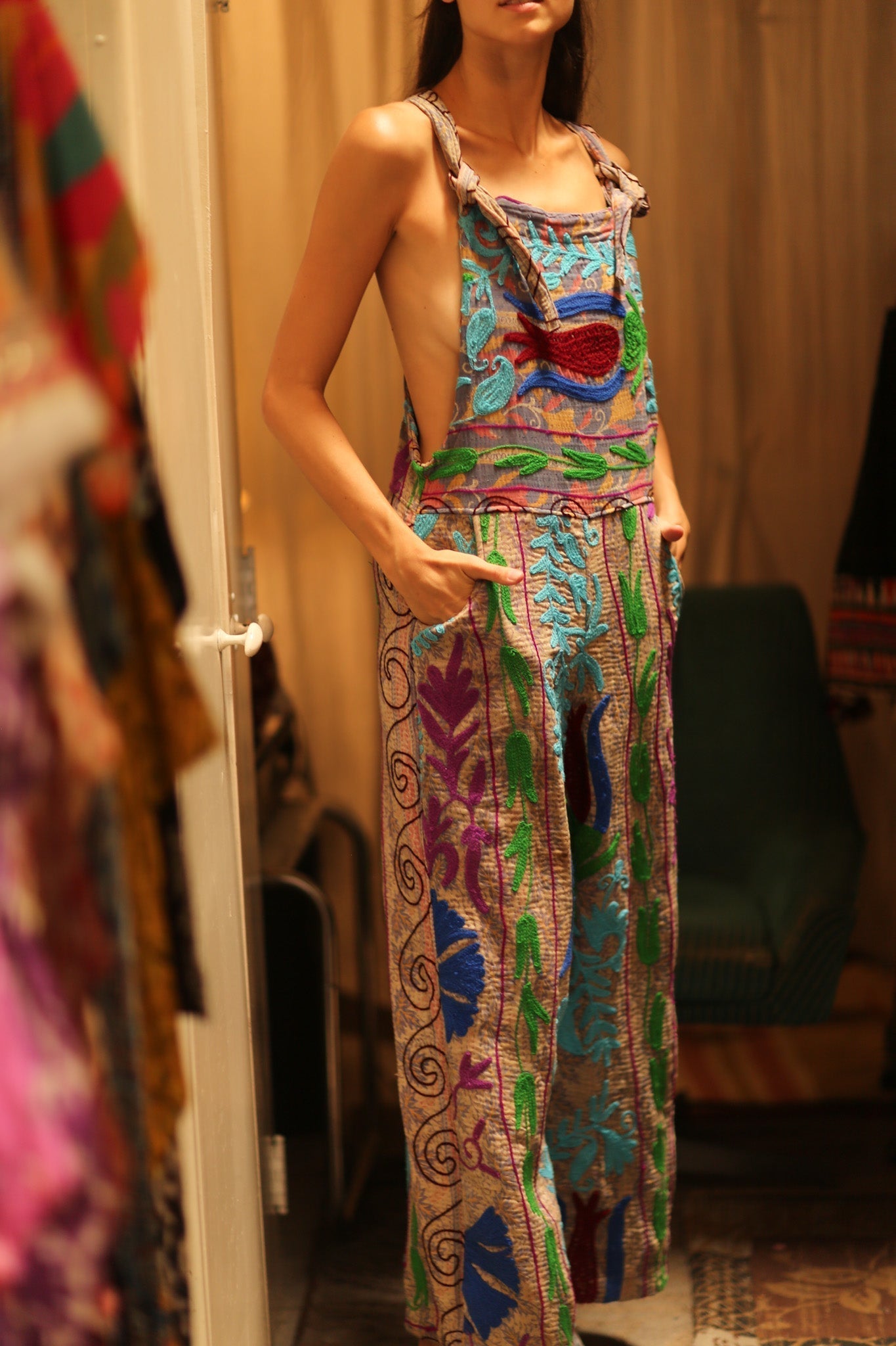 KANTHA EMBROIDERED JUMPSUIT FREYA - MOMO STUDIO BERLIN - Berlin Concept Store - sustainable & ethical fashion