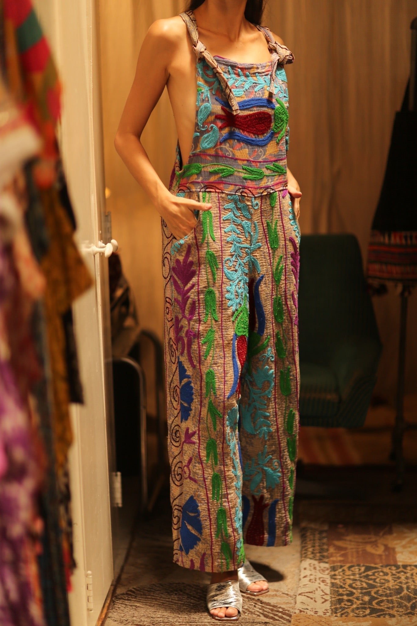 KANTHA EMBROIDERED JUMPSUIT FREYA - MOMO STUDIO BERLIN - Berlin Concept Store - sustainable & ethical fashion