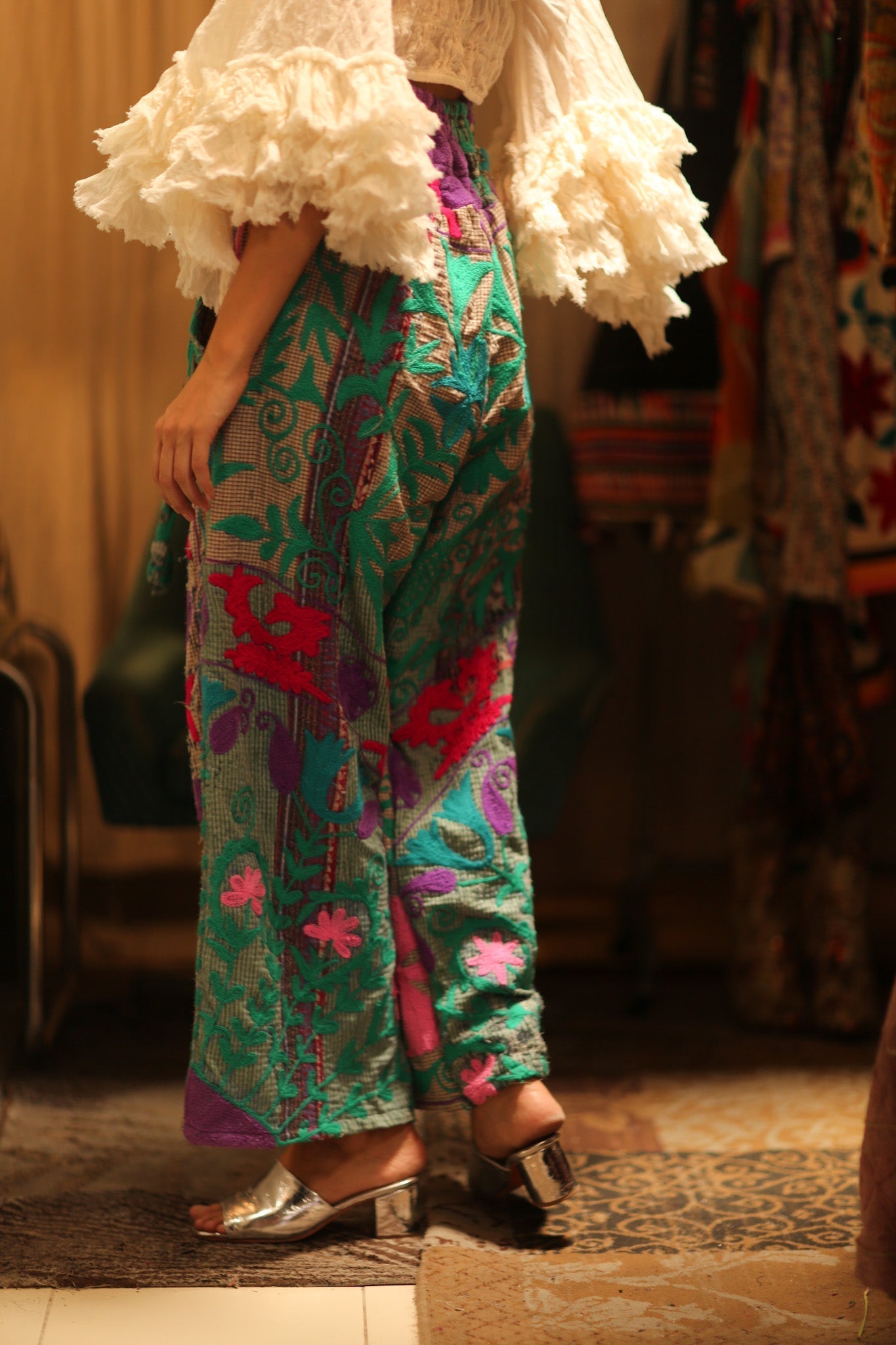 KANTHA EMBROIDERED PANTS WISSA - MOMO STUDIO BERLIN - Berlin Concept Store - sustainable & ethical fashion