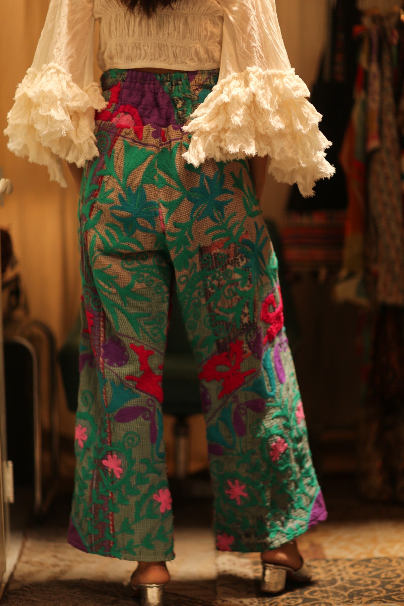 KANTHA EMBROIDERED PANTS WISSA - MOMO STUDIO BERLIN - Berlin Concept Store - sustainable & ethical fashion
