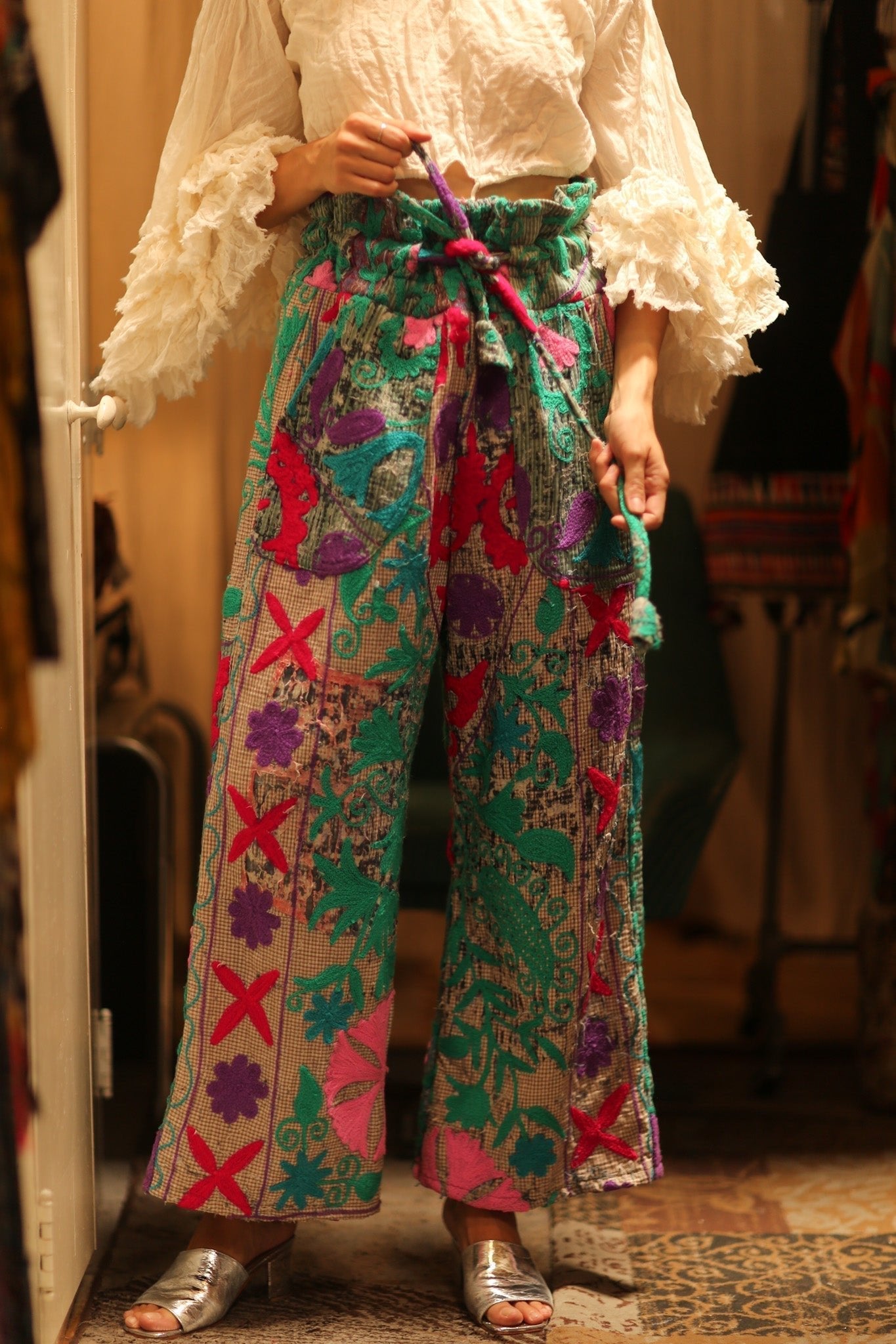 KANTHA EMBROIDERED PANTS WISSA - MOMO STUDIO BERLIN - Berlin Concept Store - sustainable & ethical fashion