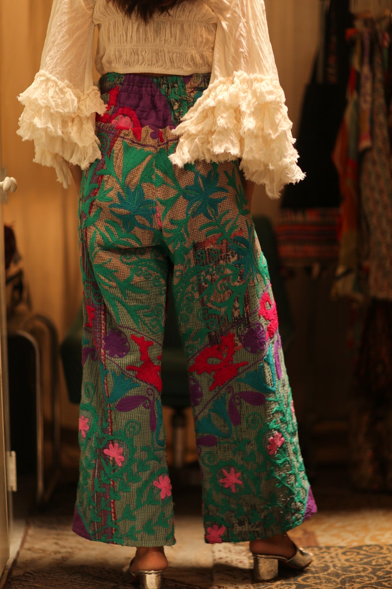 KANTHA EMBROIDERED PANTS WISSA - MOMO STUDIO BERLIN - Berlin Concept Store - sustainable & ethical fashion