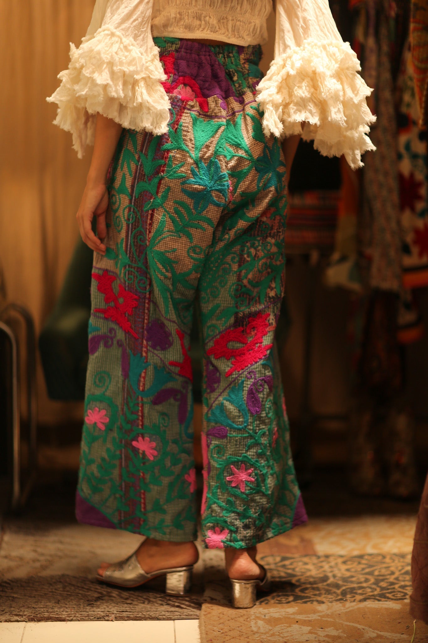 KANTHA EMBROIDERED PANTS WISSA - MOMO STUDIO BERLIN - Berlin Concept Store - sustainable & ethical fashion