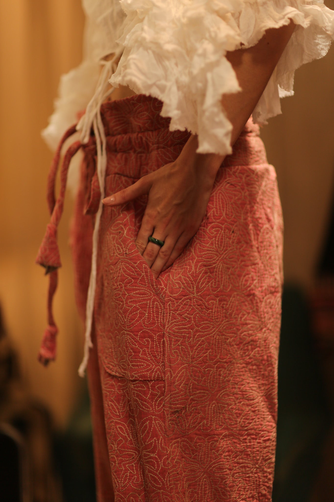 KANTHA PANTS LENA PINK SOLID - MOMO STUDIO BERLIN - Berlin Concept Store - sustainable & ethical fashion