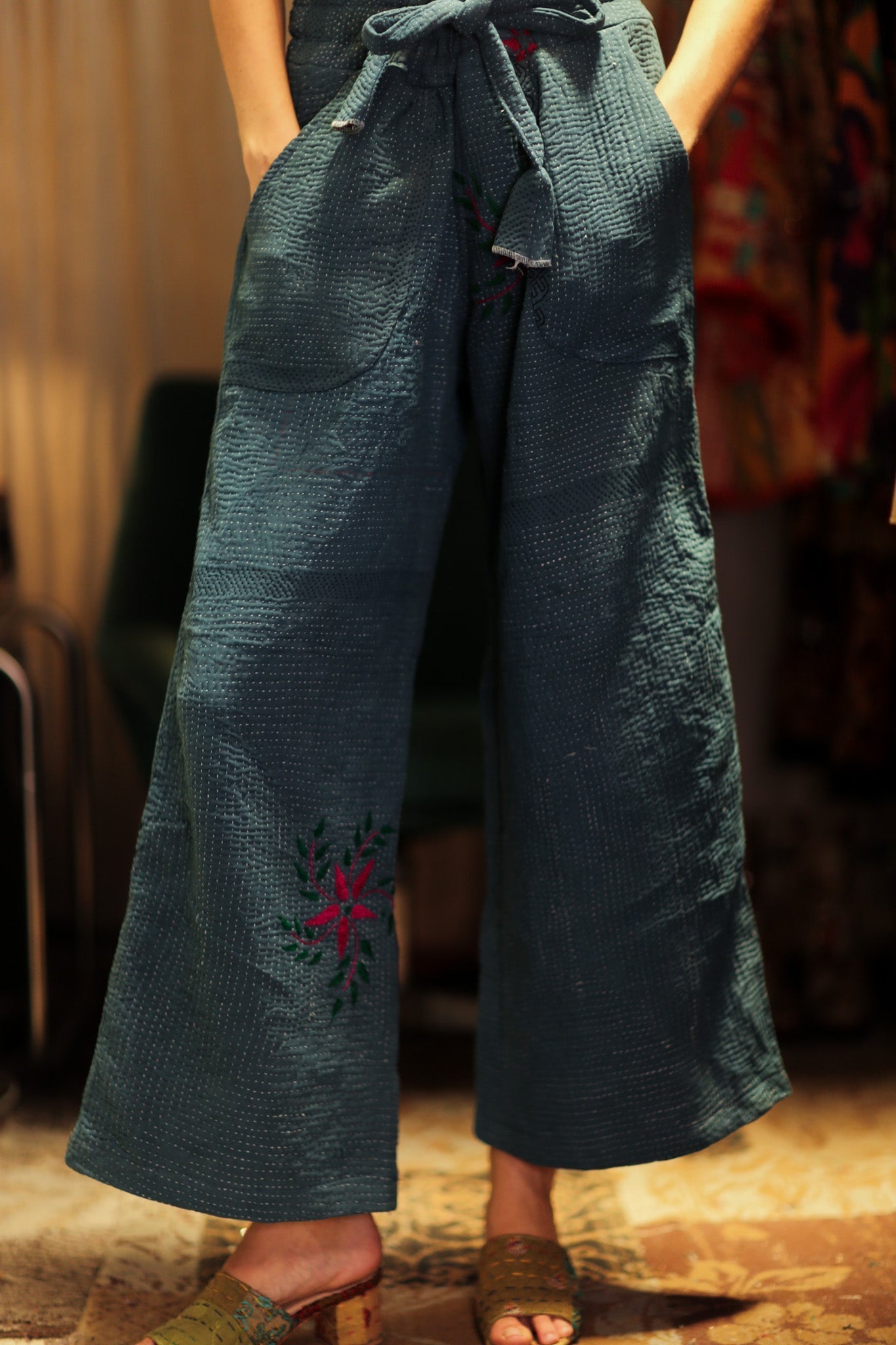KANTHA TROUSERS LENA HARRODS - MOMO STUDIO BERLIN - Berlin Concept Store - sustainable & ethical fashion
