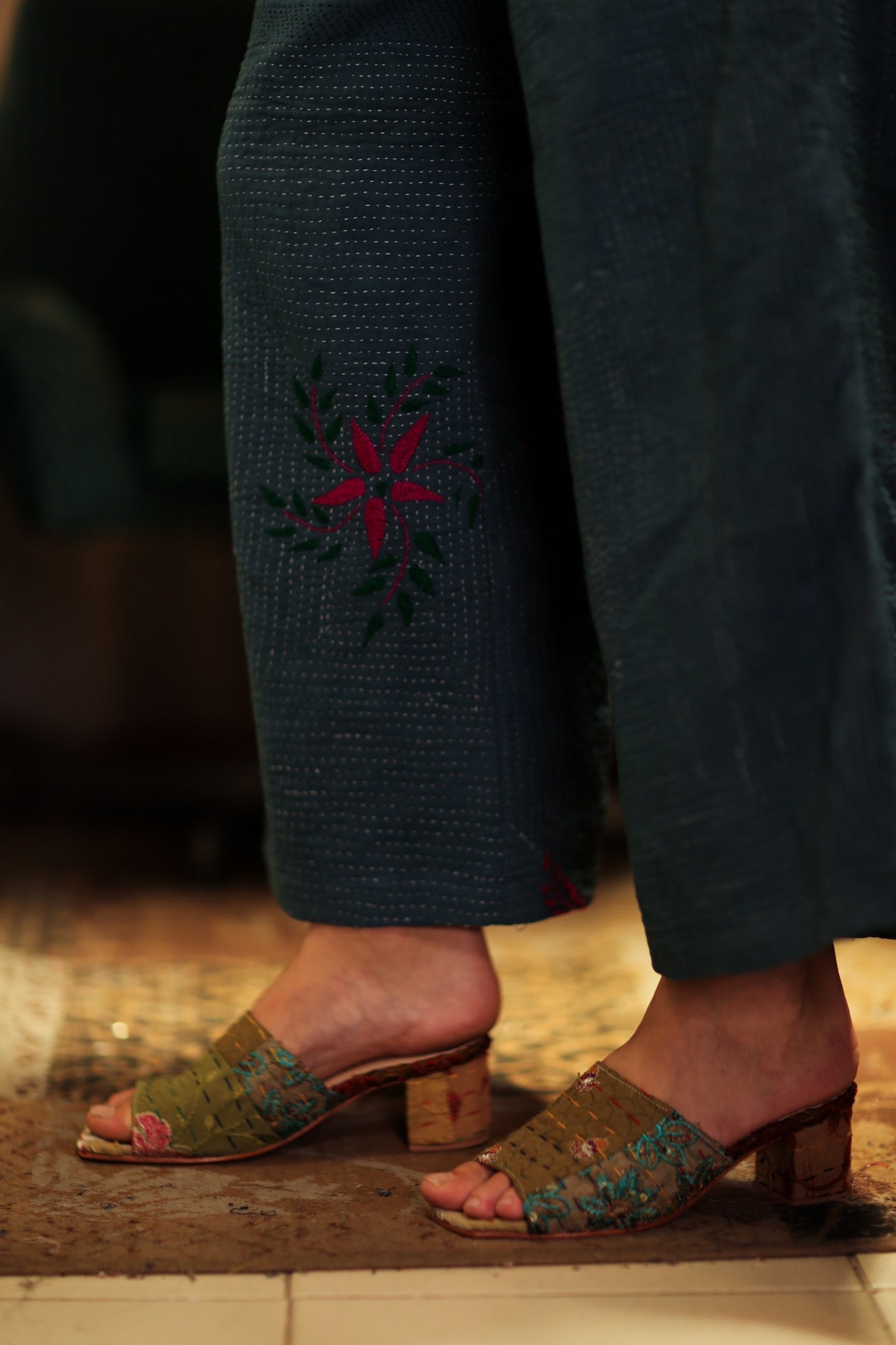 KANTHA TROUSERS LENA HARRODS - MOMO STUDIO BERLIN - Berlin Concept Store - sustainable & ethical fashion