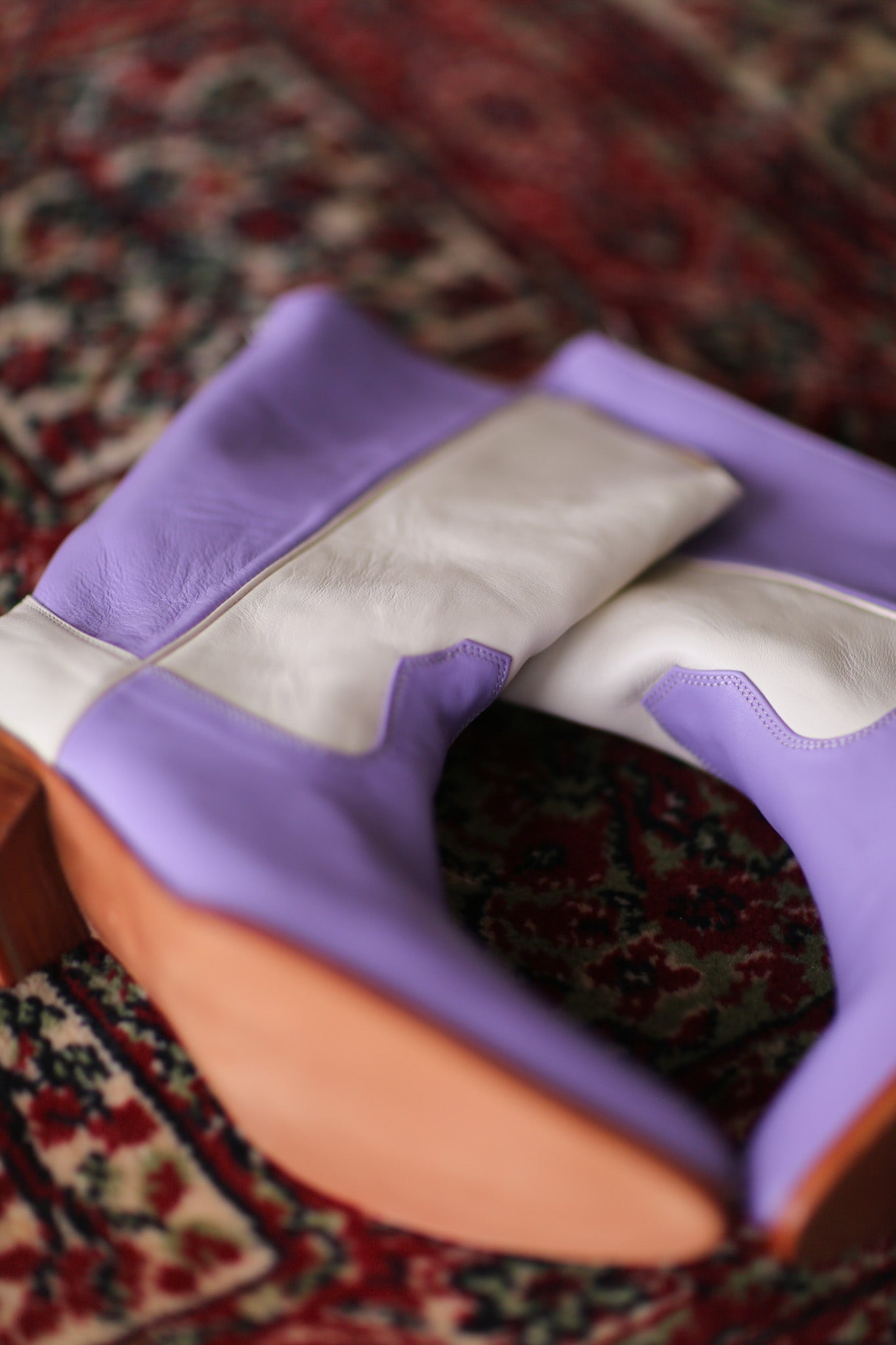 LAVENDER CREAM WESTERN BOOTS GUSTAV - MOMO STUDIO BERLIN - Berlin Concept Store - sustainable & ethical fashion