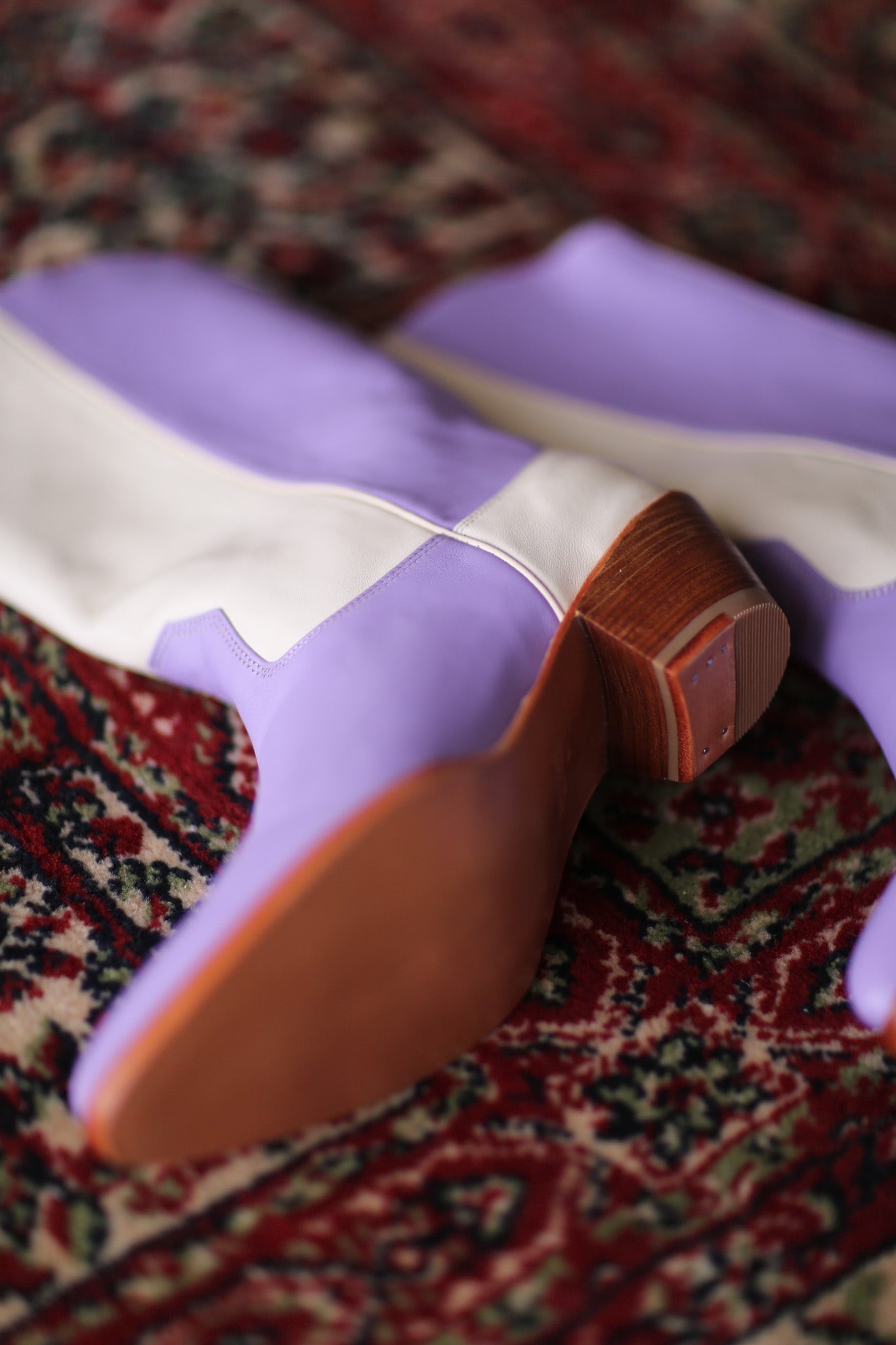 LAVENDER CREAM WESTERN BOOTS GUSTAV - MOMO STUDIO BERLIN - Berlin Concept Store - sustainable & ethical fashion