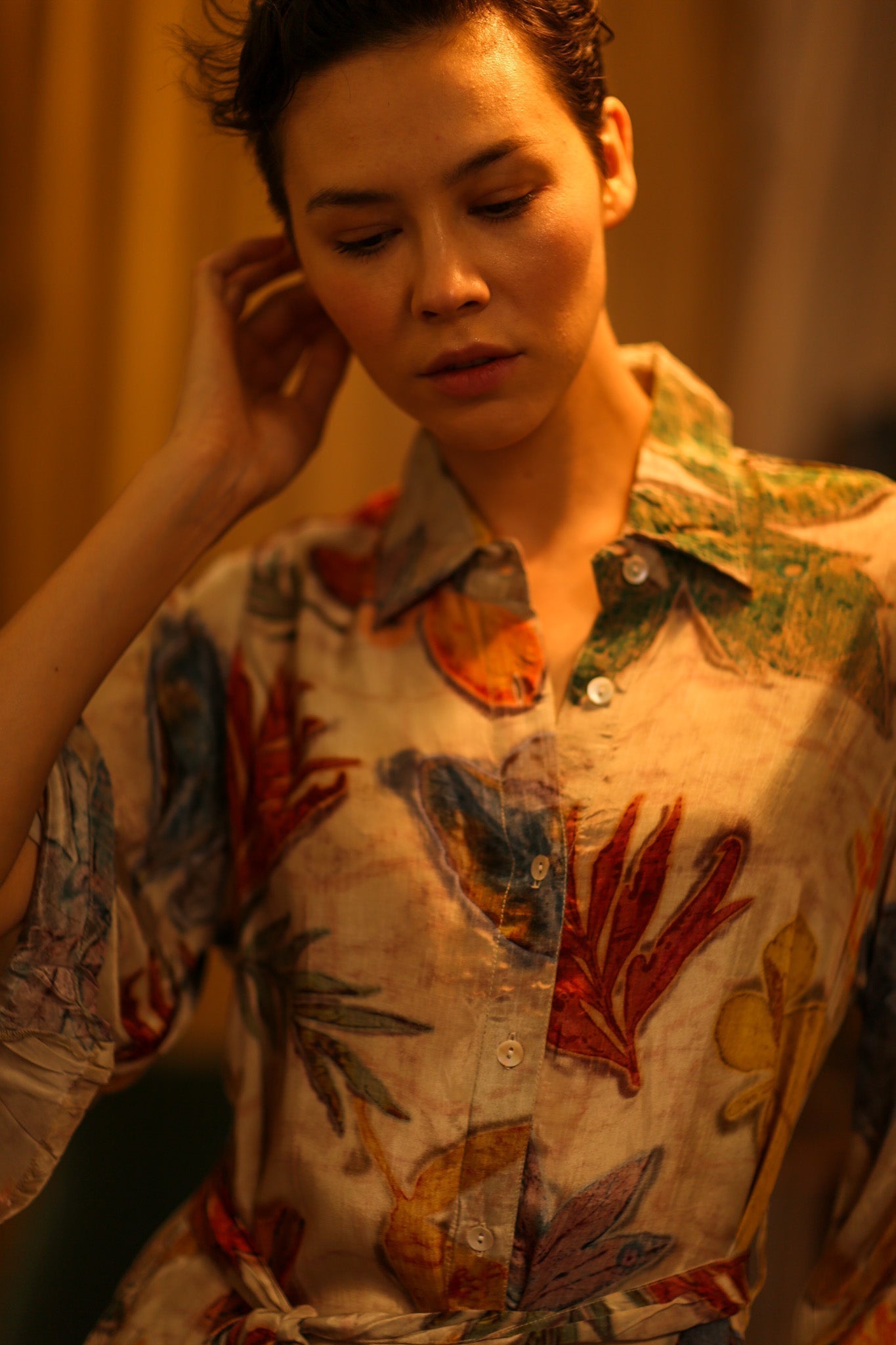LEAF PRINTED BOTTOM DRESS - MOMO STUDIO BERLIN - Berlin Concept Store - sustainable & ethical fashion