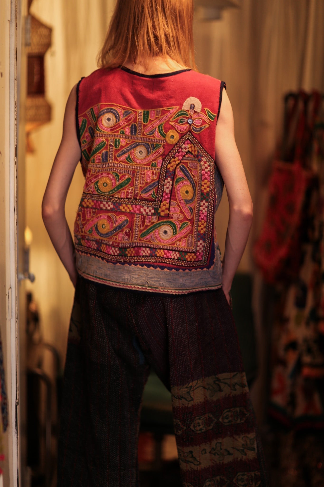 LENA KANTHA TROUSERS DARK BLUE - MOMO STUDIO BERLIN - Berlin Concept Store - sustainable & ethical fashion