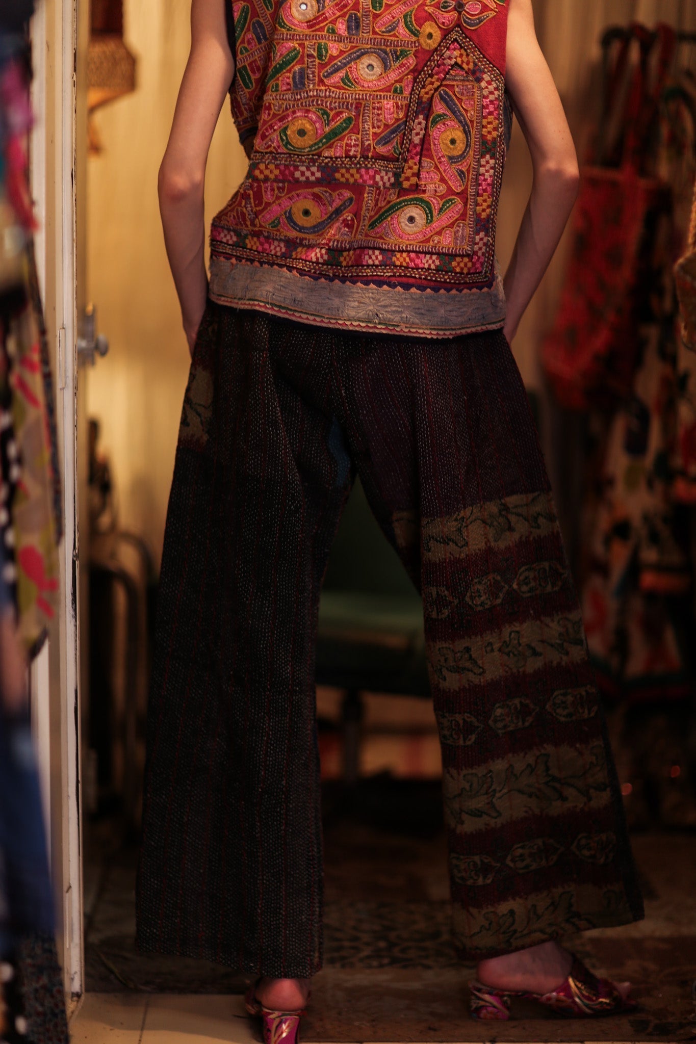 LENA KANTHA TROUSERS DARK BLUE - MOMO STUDIO BERLIN - Berlin Concept Store - sustainable & ethical fashion