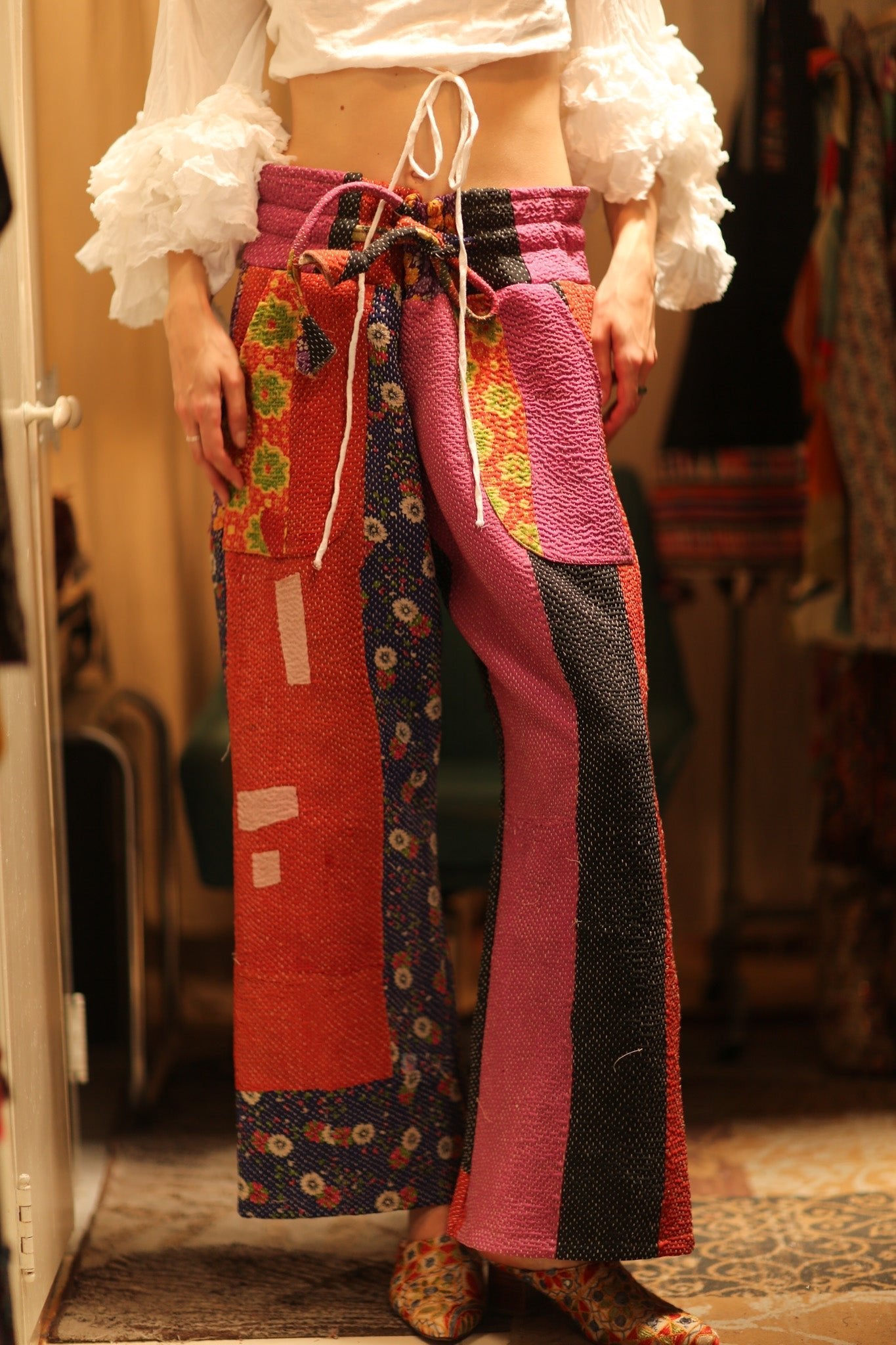 LENA KANTHA TROUSERS FUCHSIA AND FLOWERS - MOMO STUDIO BERLIN - Berlin Concept Store - sustainable & ethical fashion