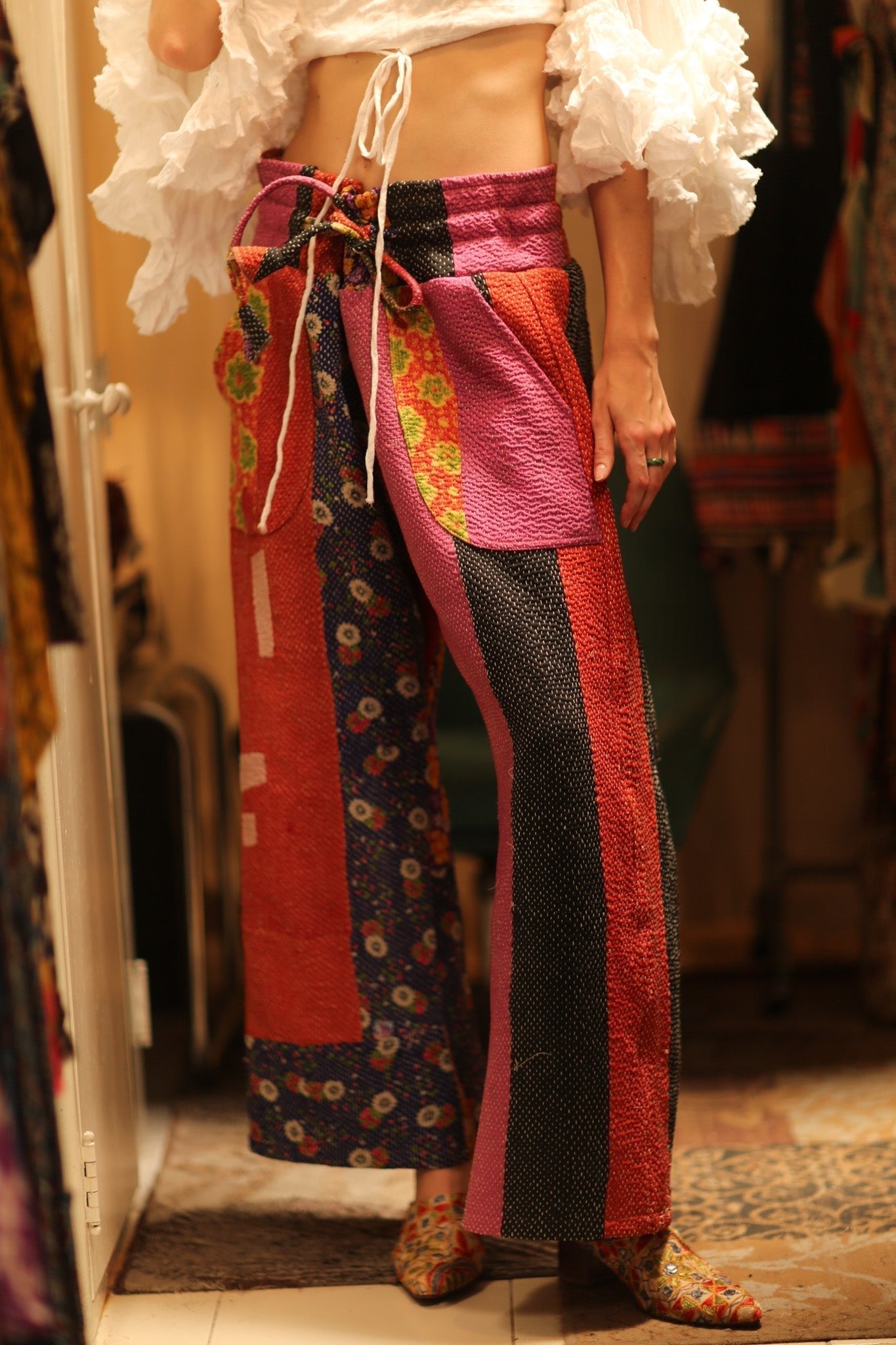LENA KANTHA TROUSERS FUCHSIA AND FLOWERS - MOMO STUDIO BERLIN - Berlin Concept Store - sustainable & ethical fashion