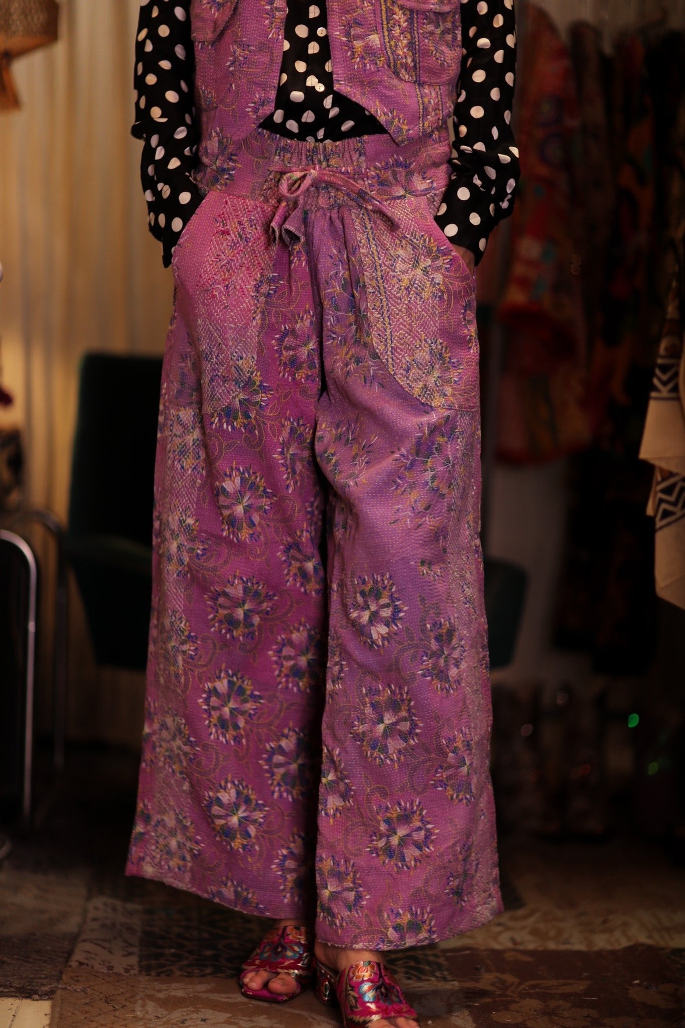 LENA KANTHA TROUSERS LAVENDER FIELD - MOMO STUDIO BERLIN - Berlin Concept Store - sustainable & ethical fashion