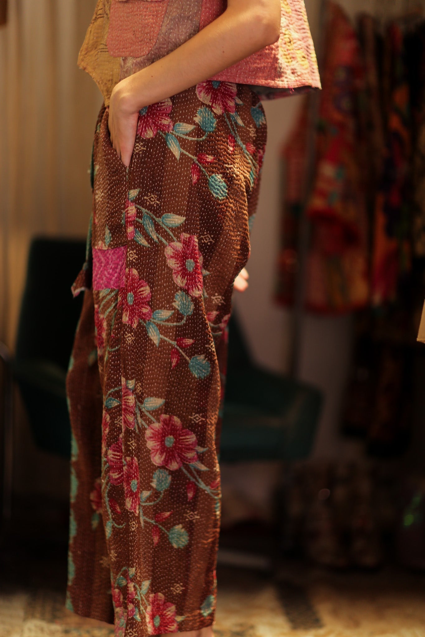 LENA KANTHA TROUSERS MINT CHOCOLATE - MOMO STUDIO BERLIN - Berlin Concept Store - sustainable & ethical fashion