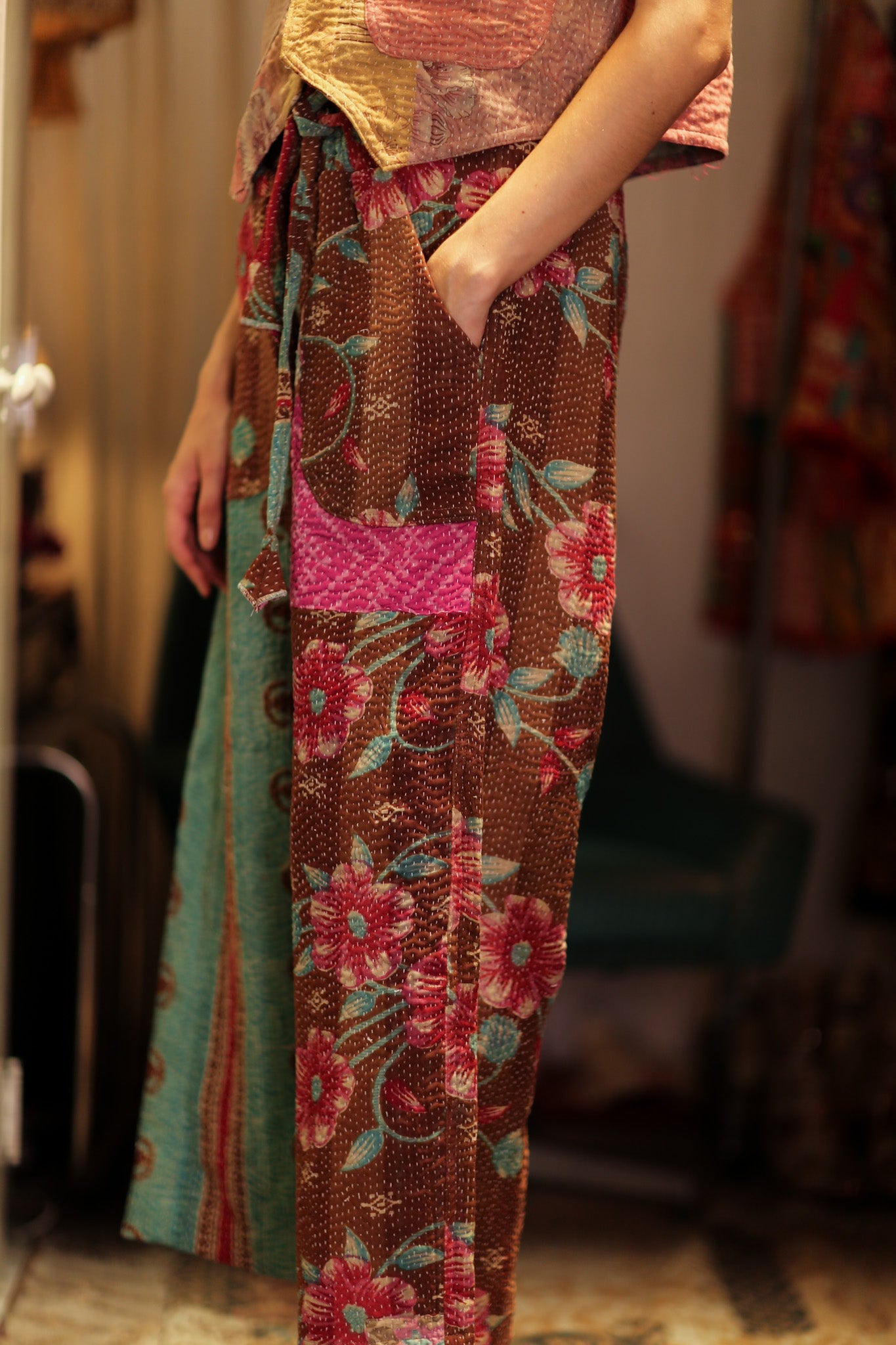 LENA KANTHA TROUSERS MINT CHOCOLATE - MOMO STUDIO BERLIN - Berlin Concept Store - sustainable & ethical fashion
