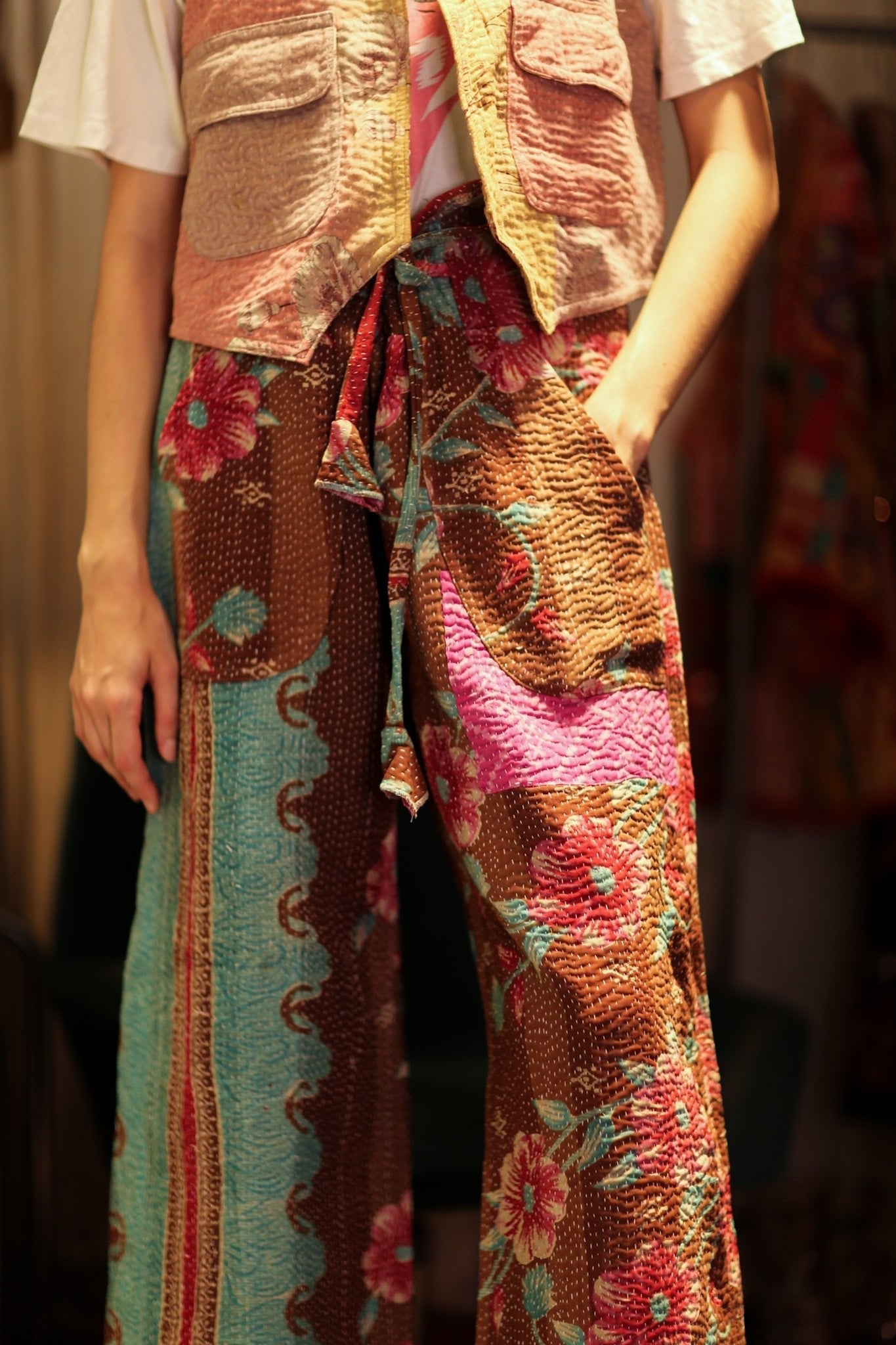 LENA KANTHA TROUSERS MINT CHOCOLATE - MOMO STUDIO BERLIN - Berlin Concept Store - sustainable & ethical fashion