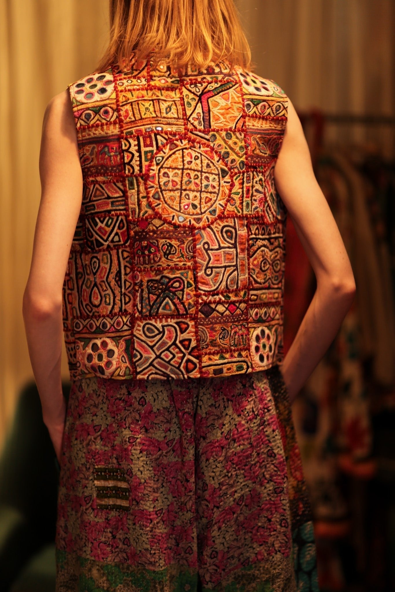 LENA KANTHA TROUSERS TURQUOISE LEAVES - MOMO STUDIO BERLIN - Berlin Concept Store - sustainable & ethical fashion