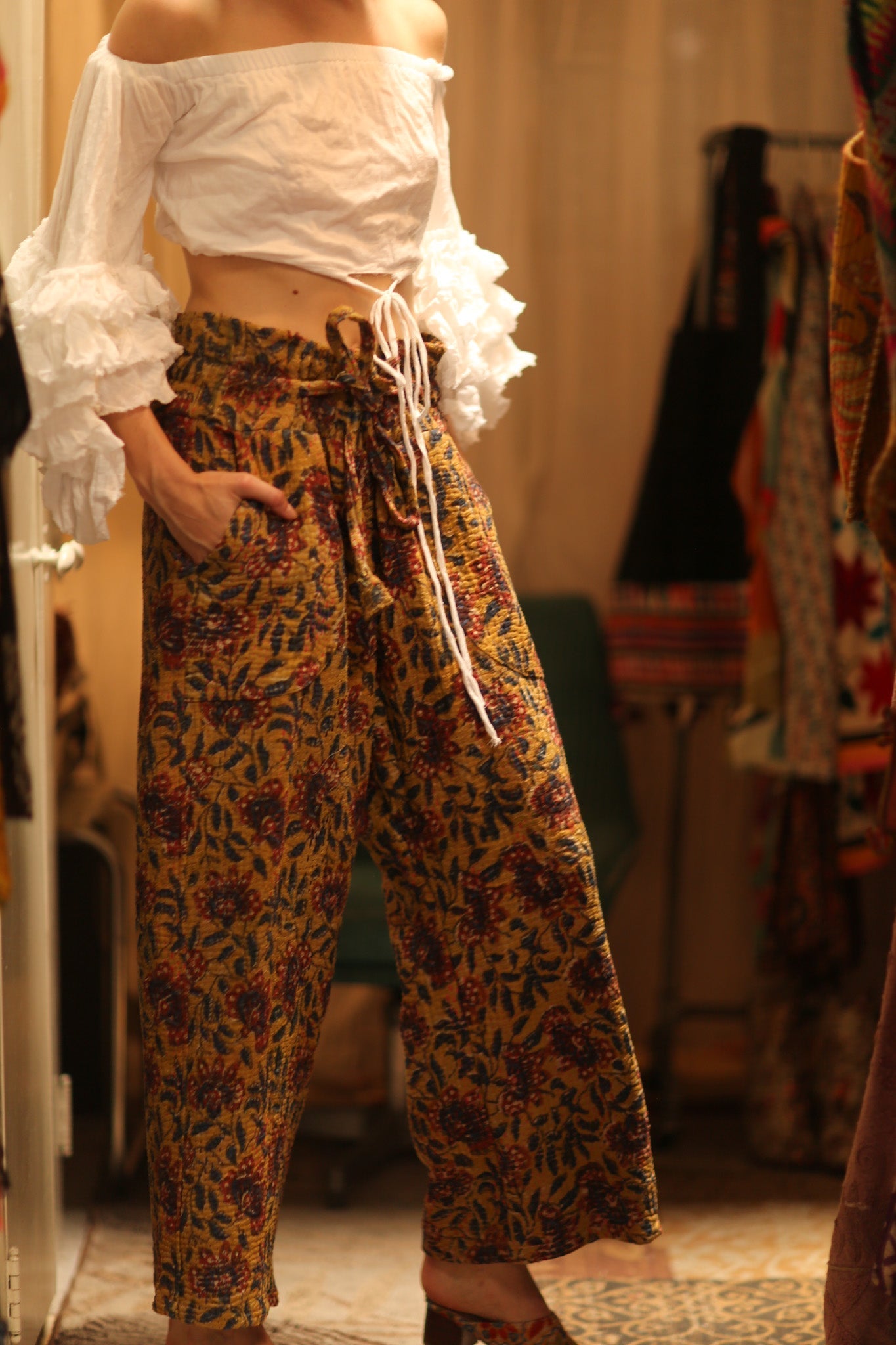 LENA KANTHA TROUSERS YELLOW - MOMO STUDIO BERLIN - Berlin Concept Store - sustainable & ethical fashion