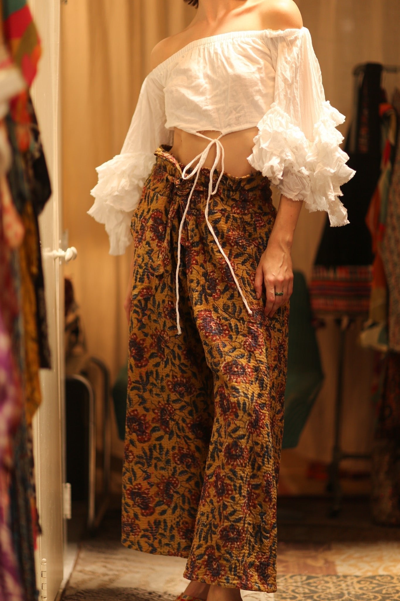 LENA KANTHA TROUSERS YELLOW - MOMO STUDIO BERLIN - Berlin Concept Store - sustainable & ethical fashion
