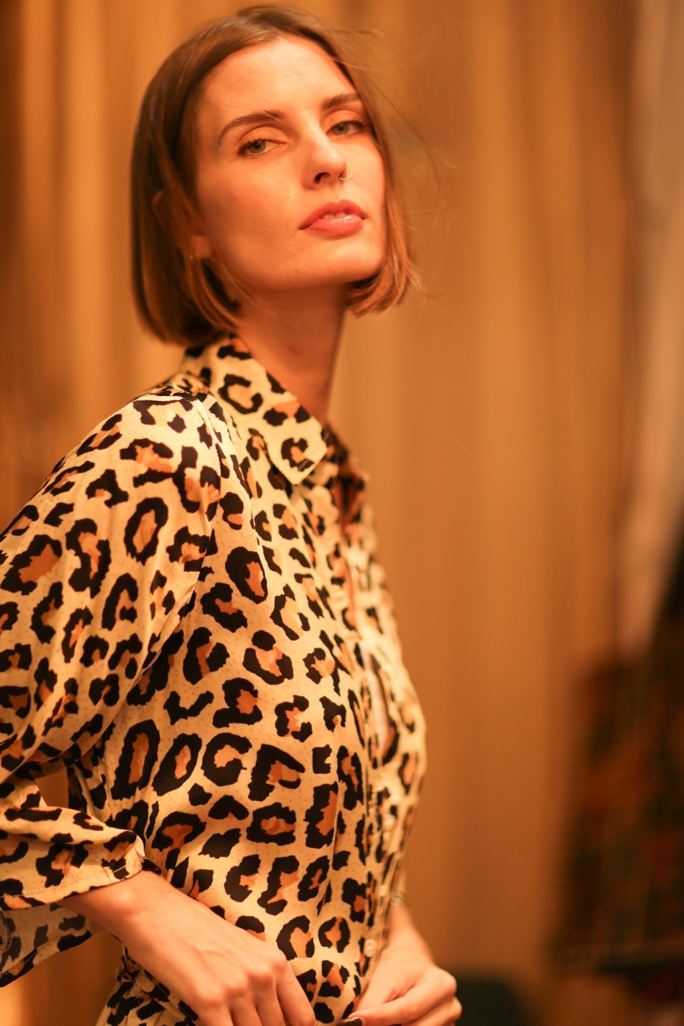 LEO PRINT BUTTON DRESS SERVGE - MOMO STUDIO BERLIN - Berlin Concept Store - sustainable & ethical fashion