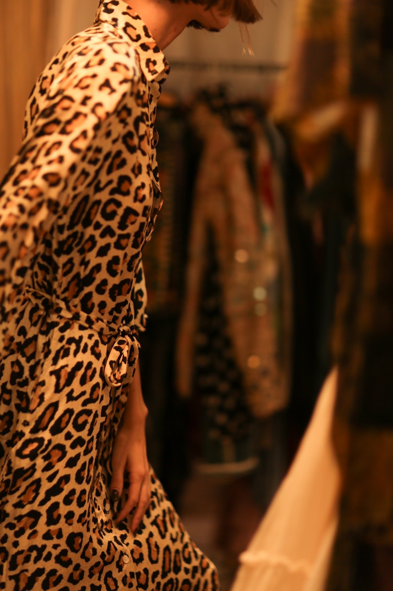 LEO PRINT BUTTON DRESS SERVGE - MOMO STUDIO BERLIN - Berlin Concept Store - sustainable & ethical fashion