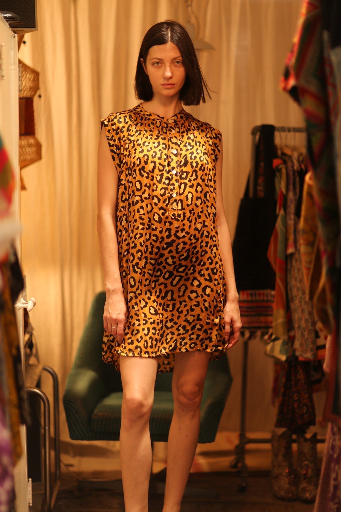 LEO PRINT SILK DRESS MARY - MOMO STUDIO BERLIN - Berlin Concept Store - sustainable & ethical fashion