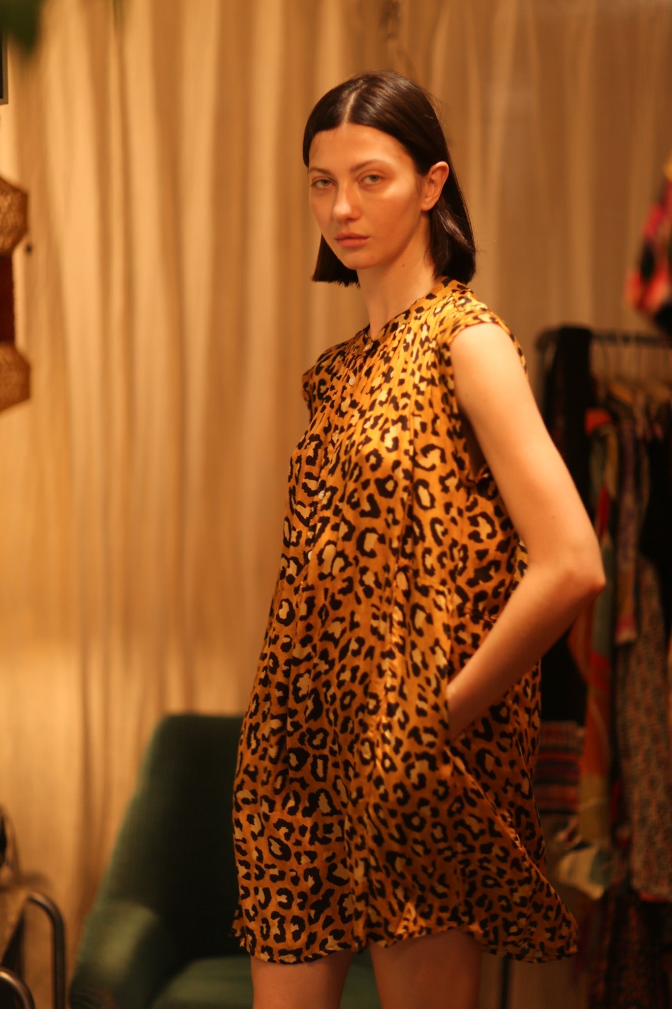 LEO PRINT SILK DRESS MARY - MOMO STUDIO BERLIN - Berlin Concept Store - sustainable & ethical fashion