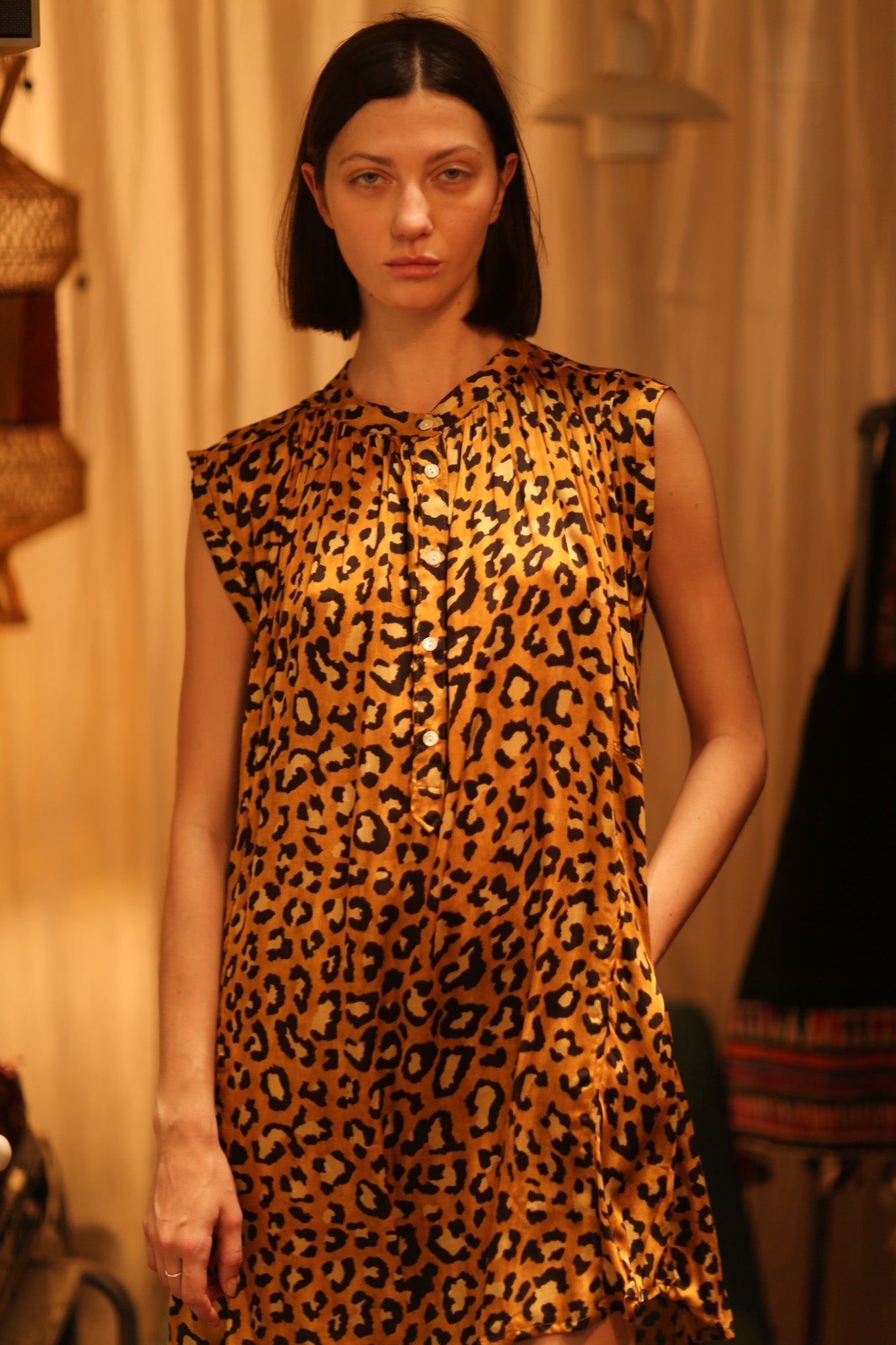 LEO PRINT SILK DRESS MARY - MOMO STUDIO BERLIN - Berlin Concept Store - sustainable & ethical fashion