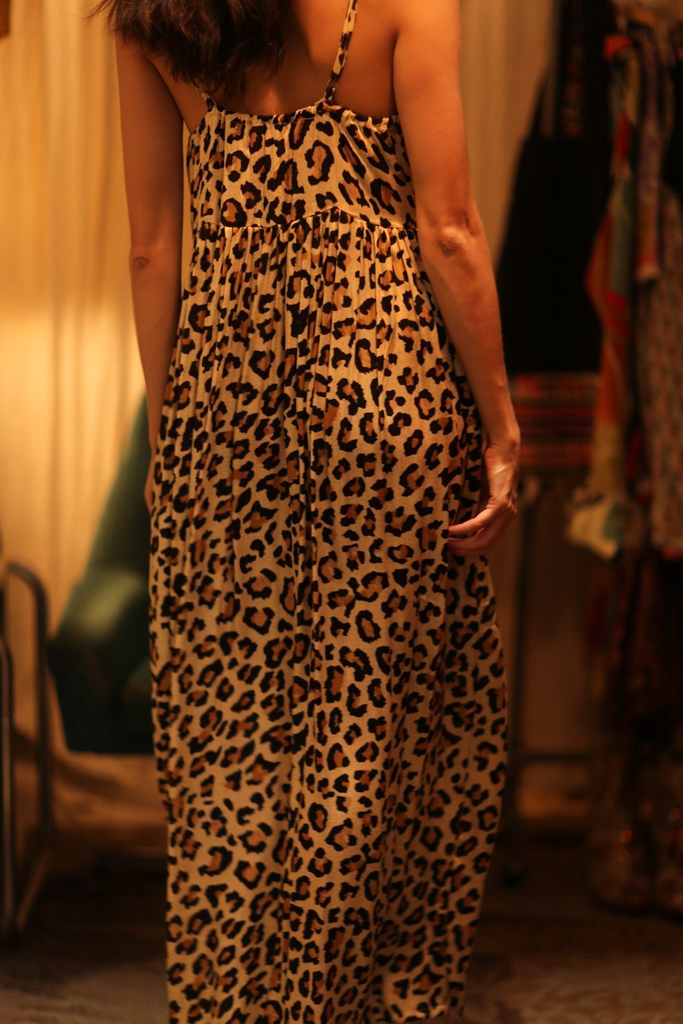 LEO PRINT SILK SHOULDER STRAP DRESS LILY - MOMO STUDIO BERLIN - Berlin Concept Store - sustainable & ethical fashion