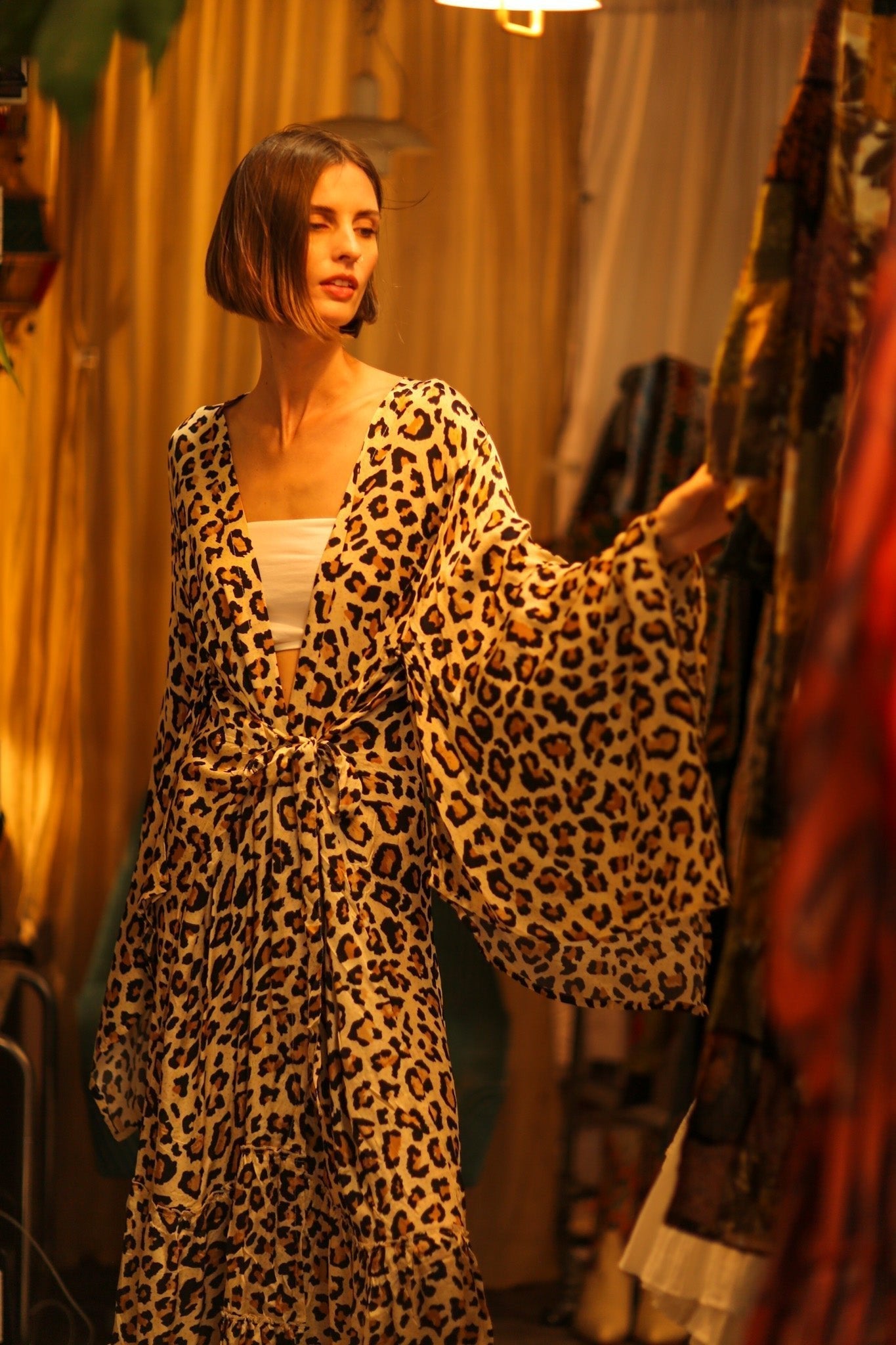 LEO PRINT XXL SILK KIMONO PINA - MOMO STUDIO BERLIN - Berlin Concept Store - sustainable & ethical fashion