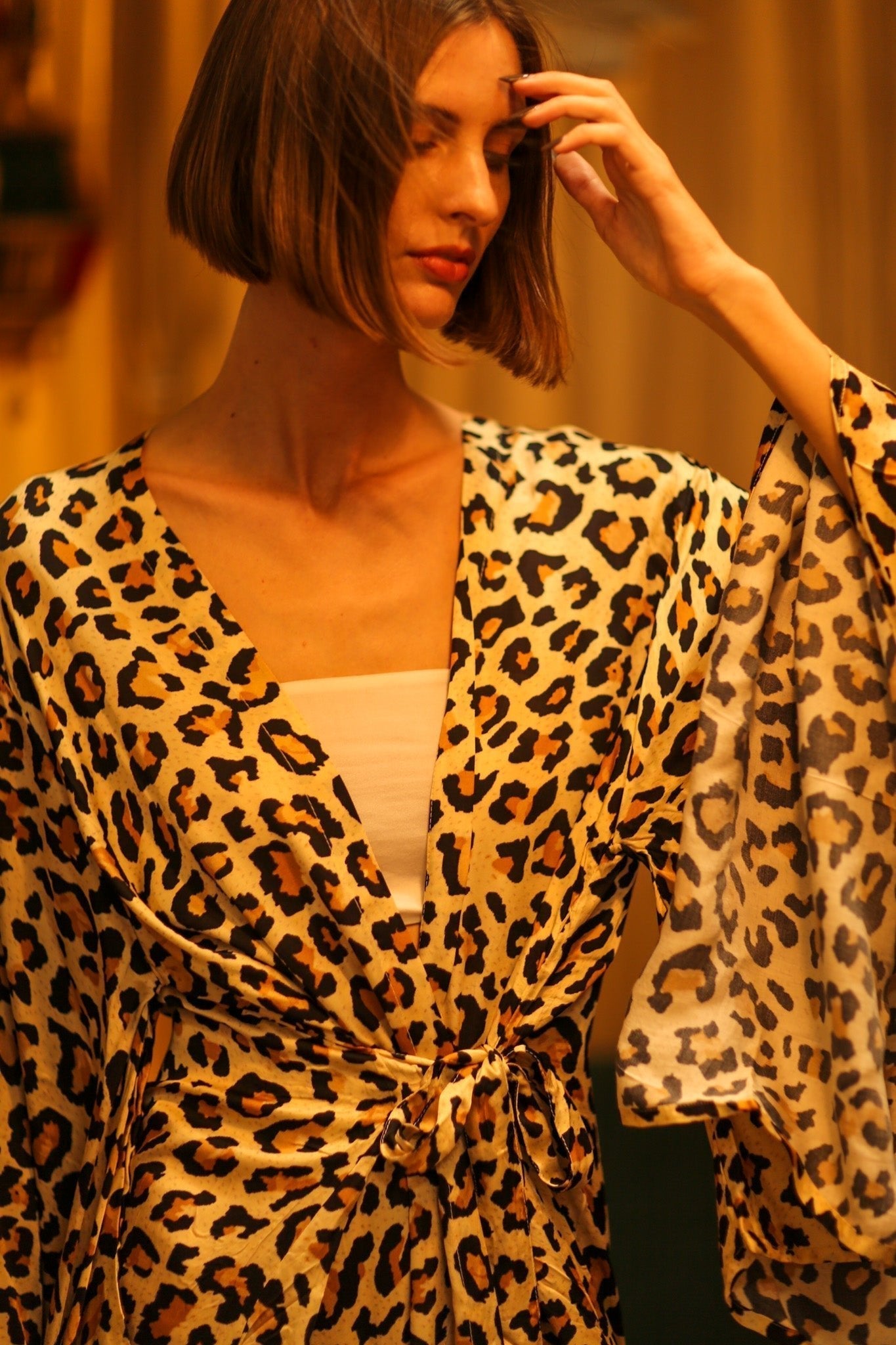 LEO PRINT XXL SILK KIMONO PINA - MOMO STUDIO BERLIN - Berlin Concept Store - sustainable & ethical fashion