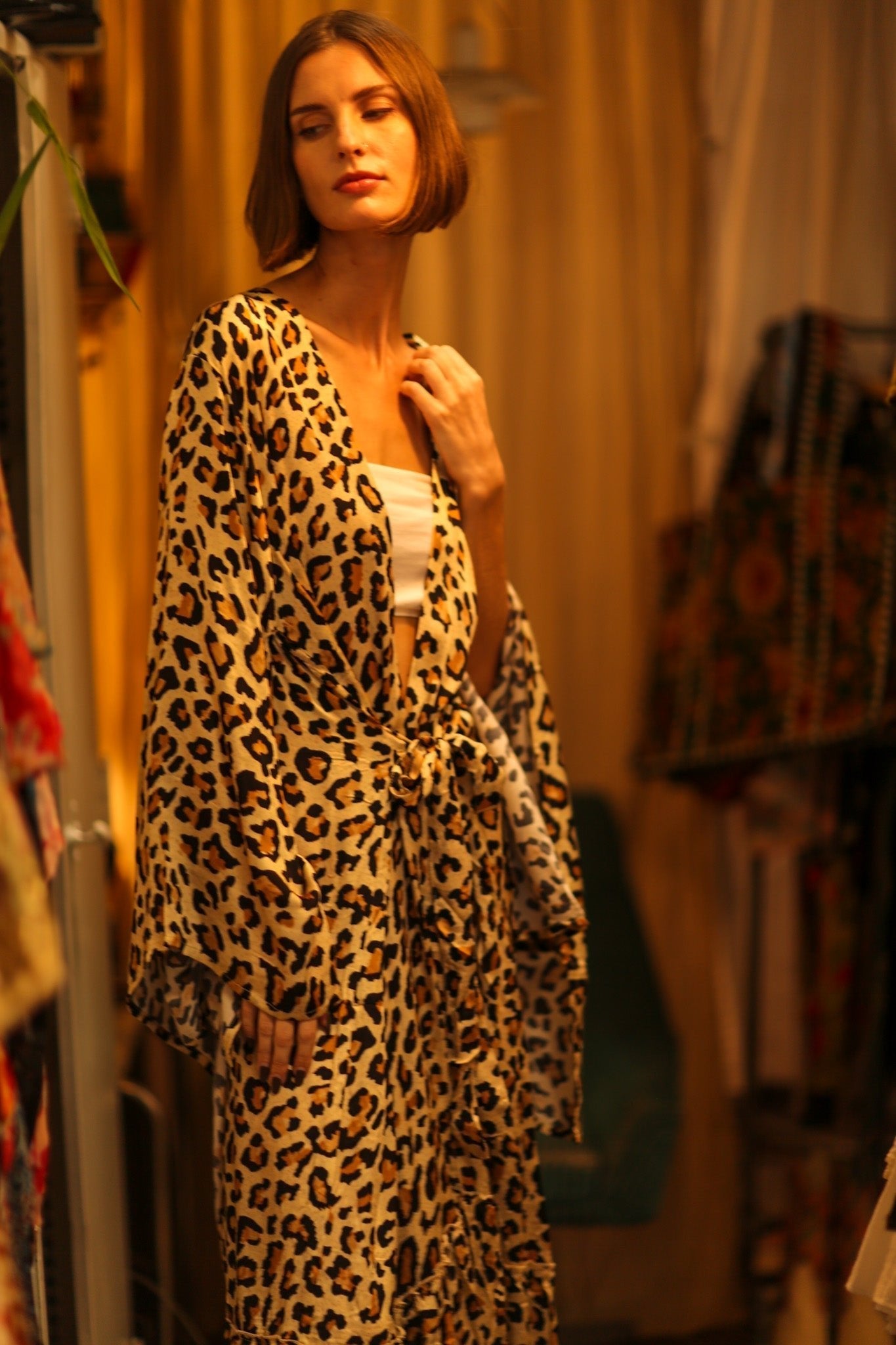 LEO PRINT XXL SILK KIMONO PINA - MOMO STUDIO BERLIN - Berlin Concept Store - sustainable & ethical fashion