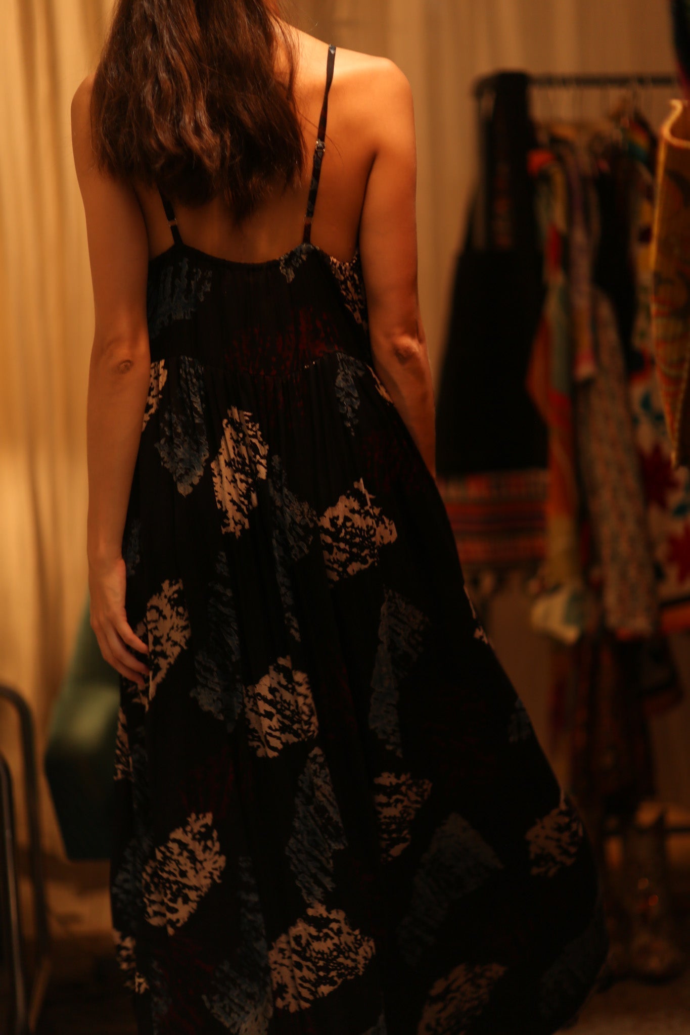LILY SILK DRESS BLACK PAINTERS - MOMO STUDIO BERLIN - Berlin Concept Store - sustainable & ethical fashion