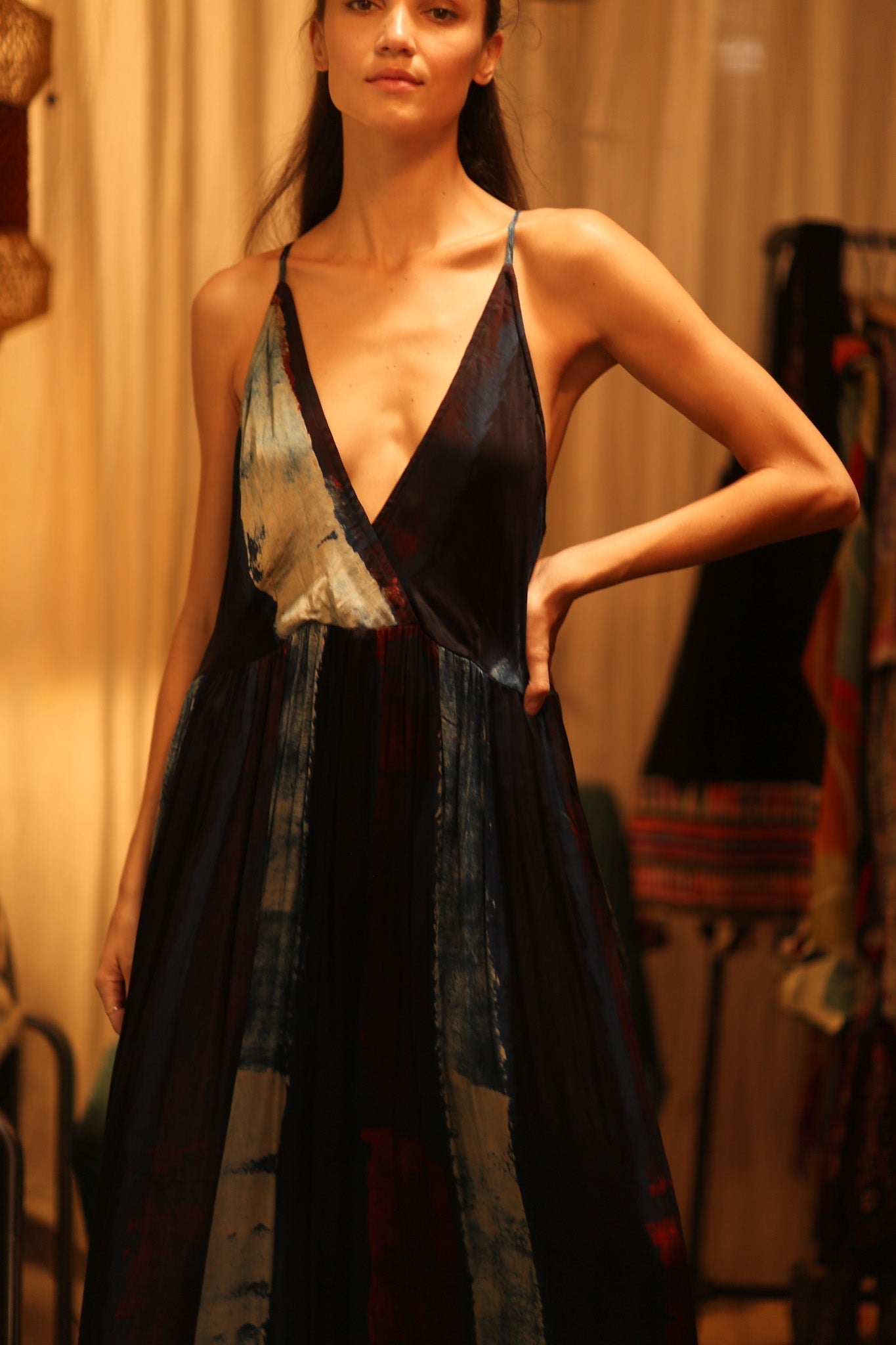 LILY SILK DRESS BLUE STRIPE - MOMO STUDIO BERLIN - Berlin Concept Store - sustainable & ethical fashion