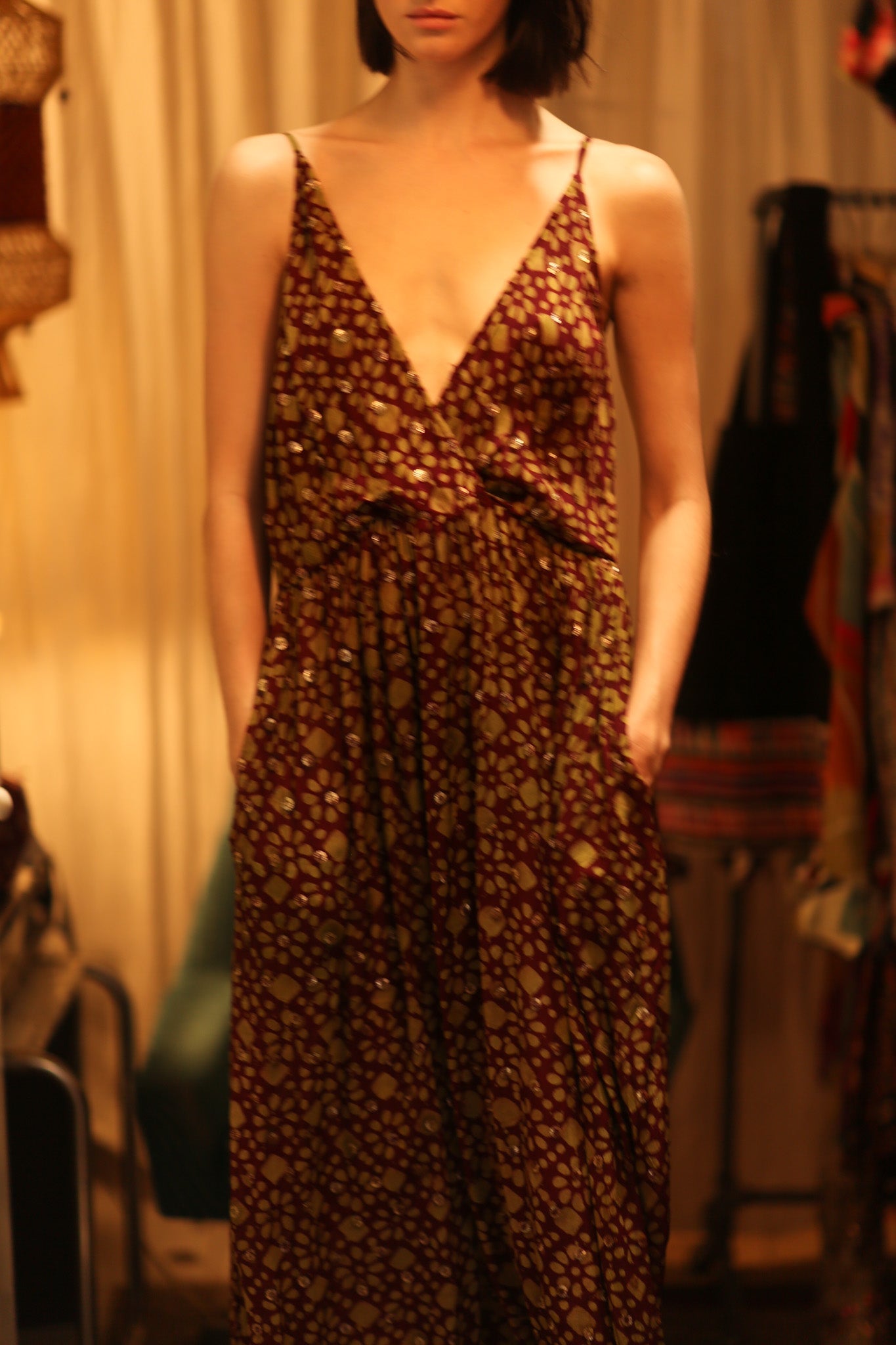 LILY SILK DRESS MINI GREEN YELLOW FLORAL - MOMO STUDIO BERLIN - Berlin Concept Store - sustainable & ethical fashion