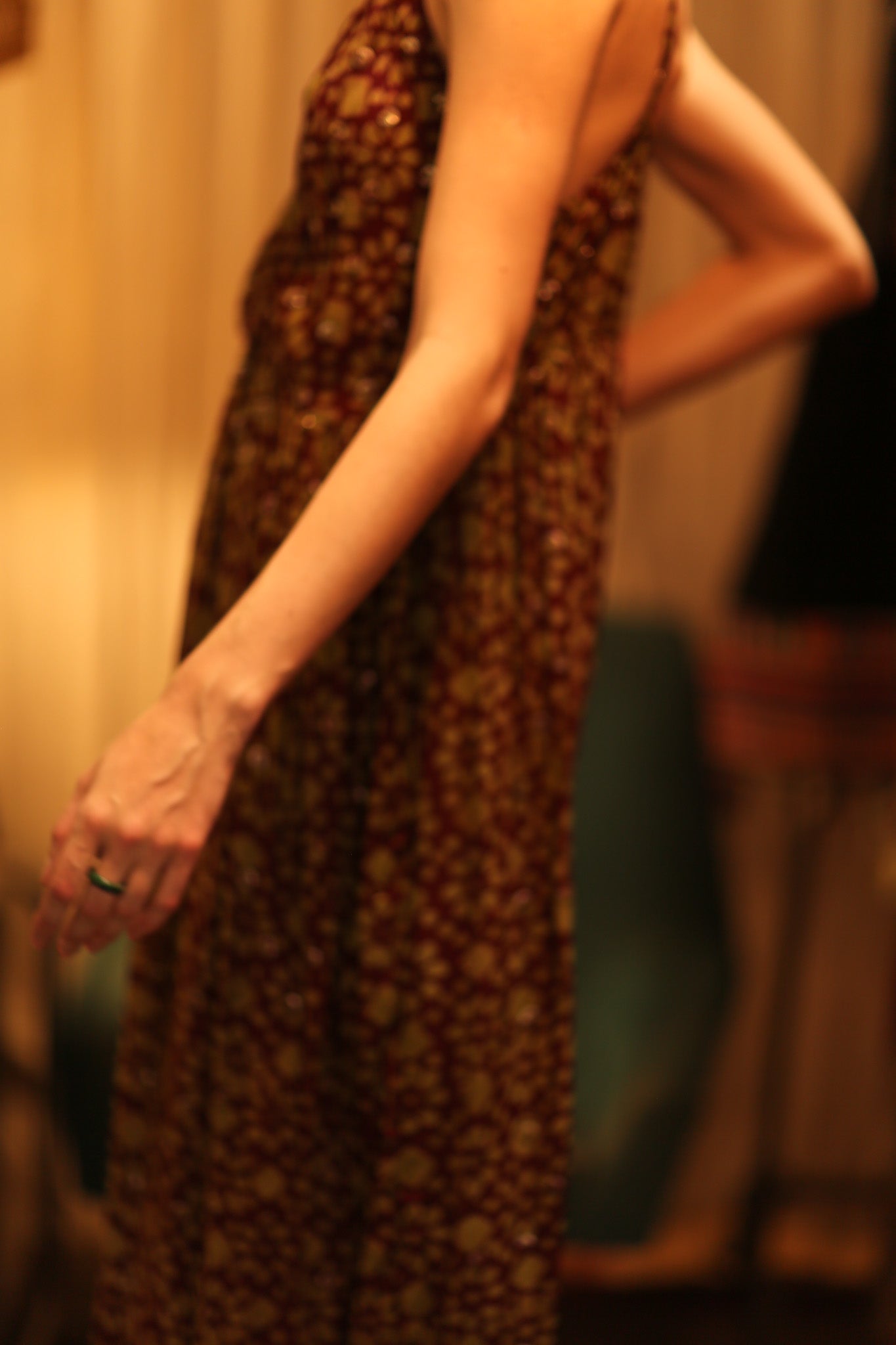 LILY SILK DRESS MINI GREEN YELLOW FLORAL - MOMO STUDIO BERLIN - Berlin Concept Store - sustainable & ethical fashion