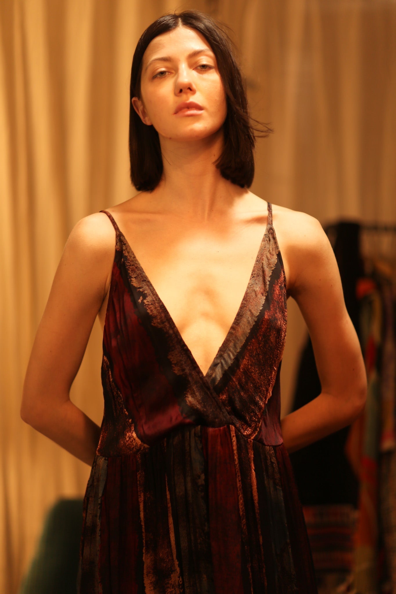 LILY SILK DRESS RED STRIPE - MOMO STUDIO BERLIN - Berlin Concept Store - sustainable & ethical fashion