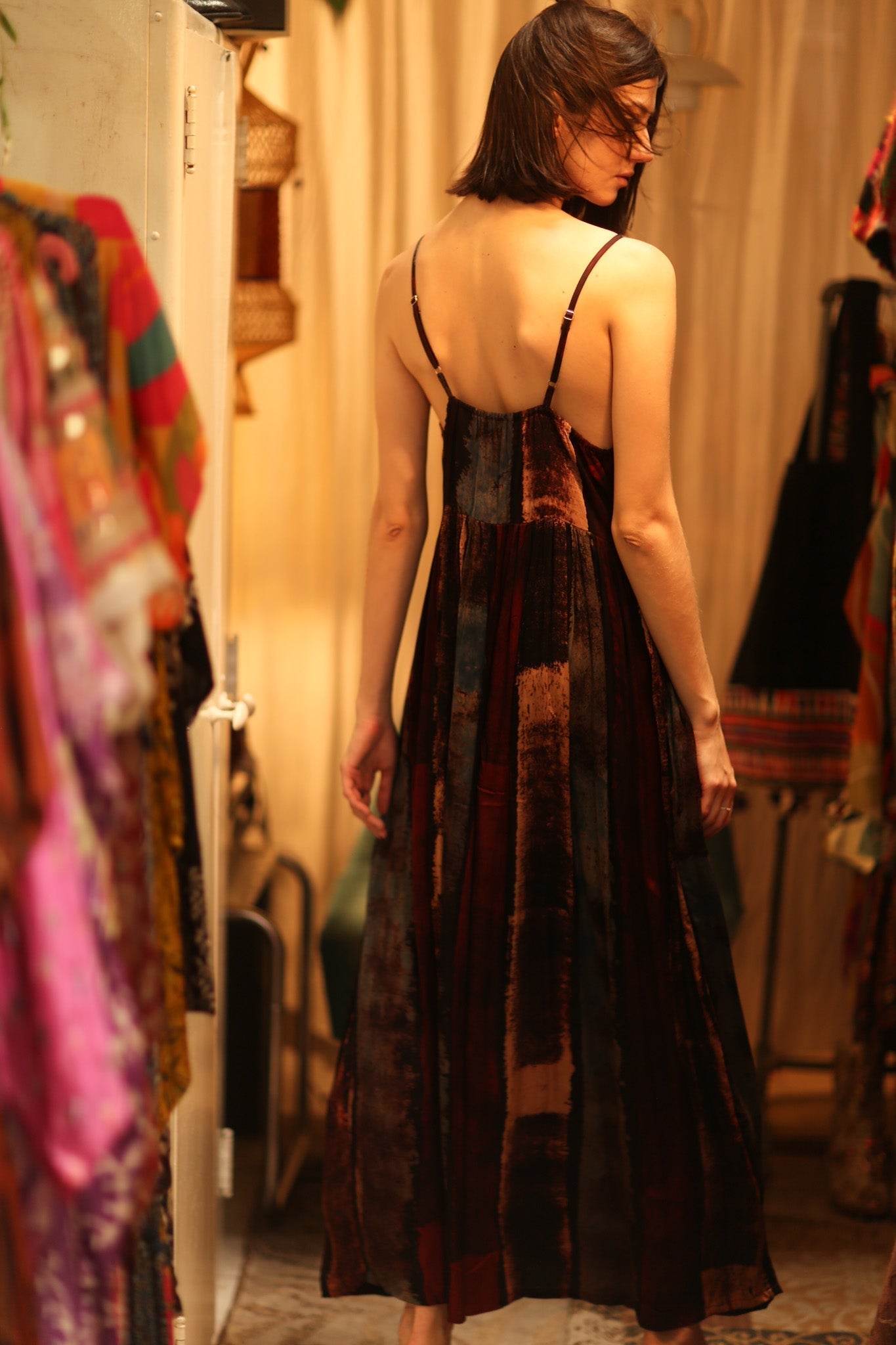 LILY SILK DRESS RED STRIPE - MOMO STUDIO BERLIN - Berlin Concept Store - sustainable & ethical fashion