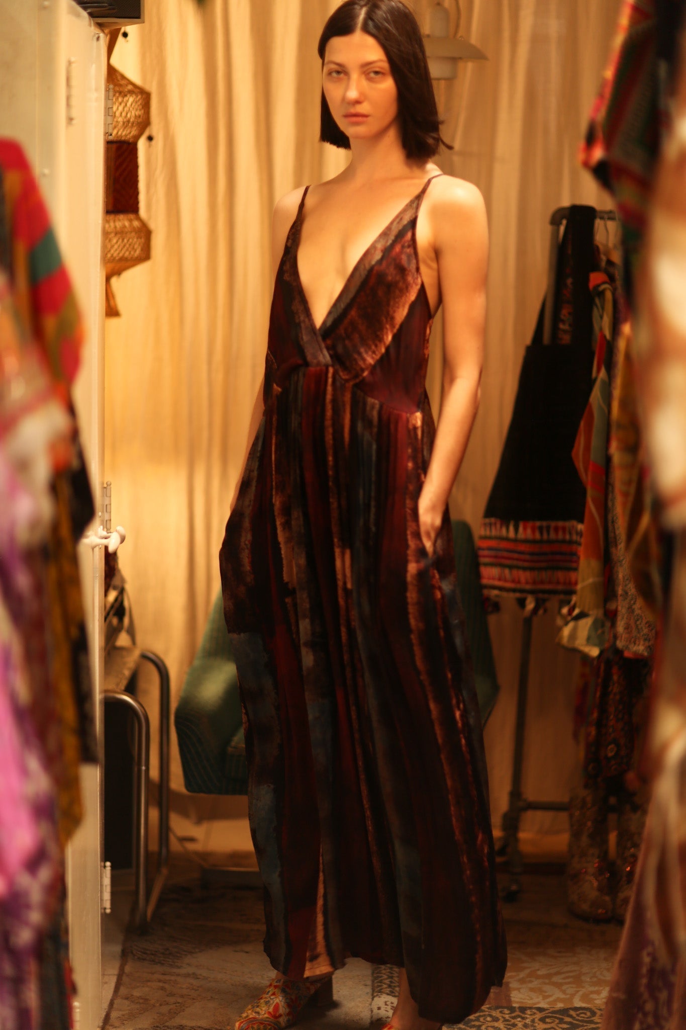 LILY SILK DRESS RED STRIPE - MOMO STUDIO BERLIN - Berlin Concept Store - sustainable & ethical fashion