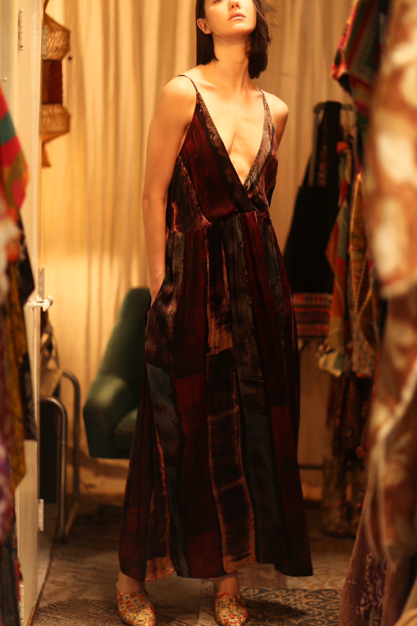 LILY SILK DRESS RED STRIPE - MOMO STUDIO BERLIN - Berlin Concept Store - sustainable & ethical fashion