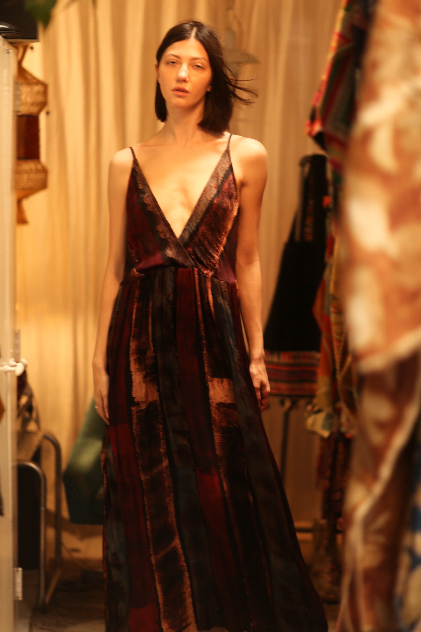 LILY SILK DRESS RED STRIPE - MOMO STUDIO BERLIN - Berlin Concept Store - sustainable & ethical fashion