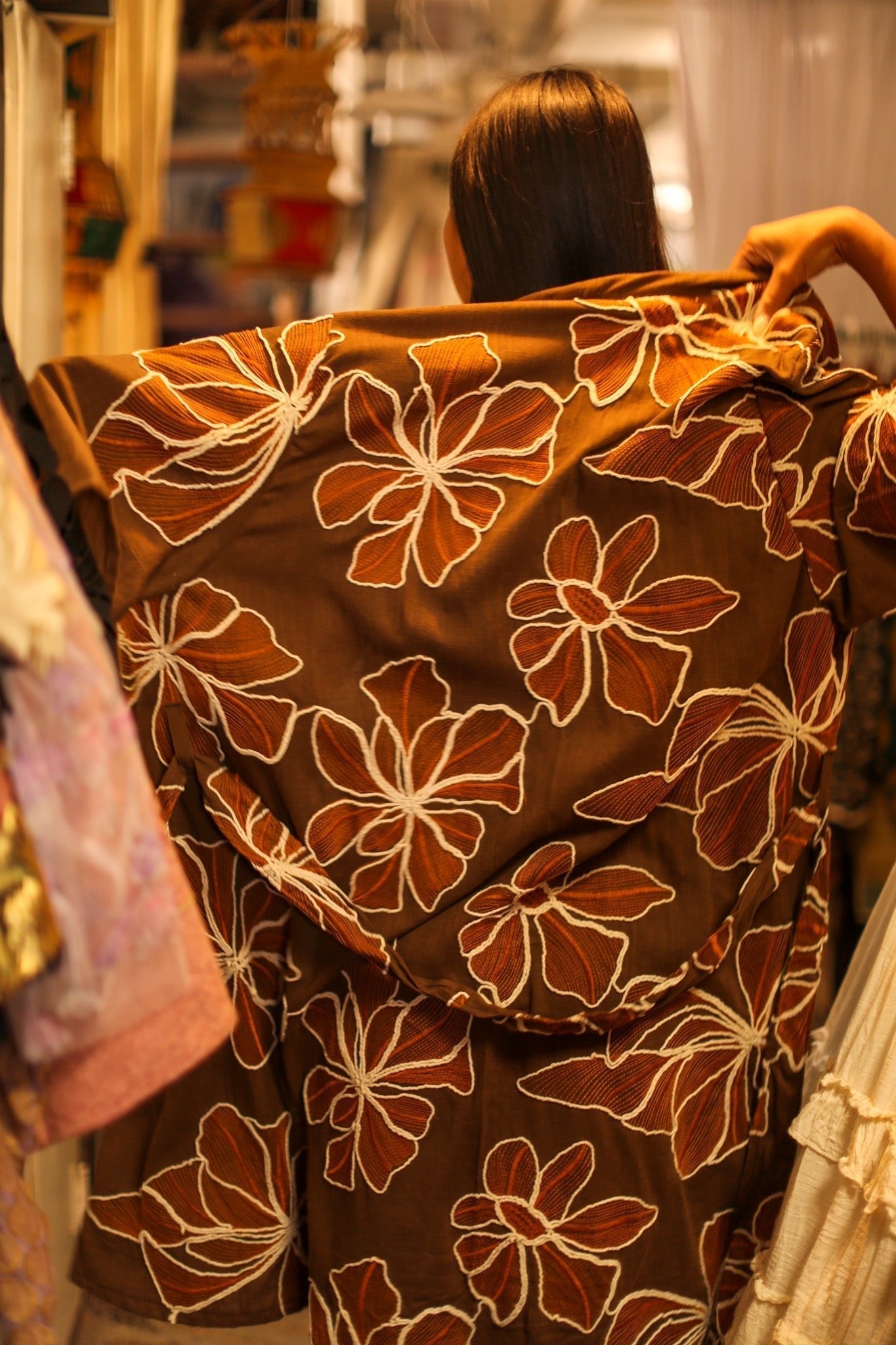 LINEN EMBROIDERED KIMONO MARIETTA - MOMO STUDIO BERLIN - Berlin Concept Store - sustainable & ethical fashion