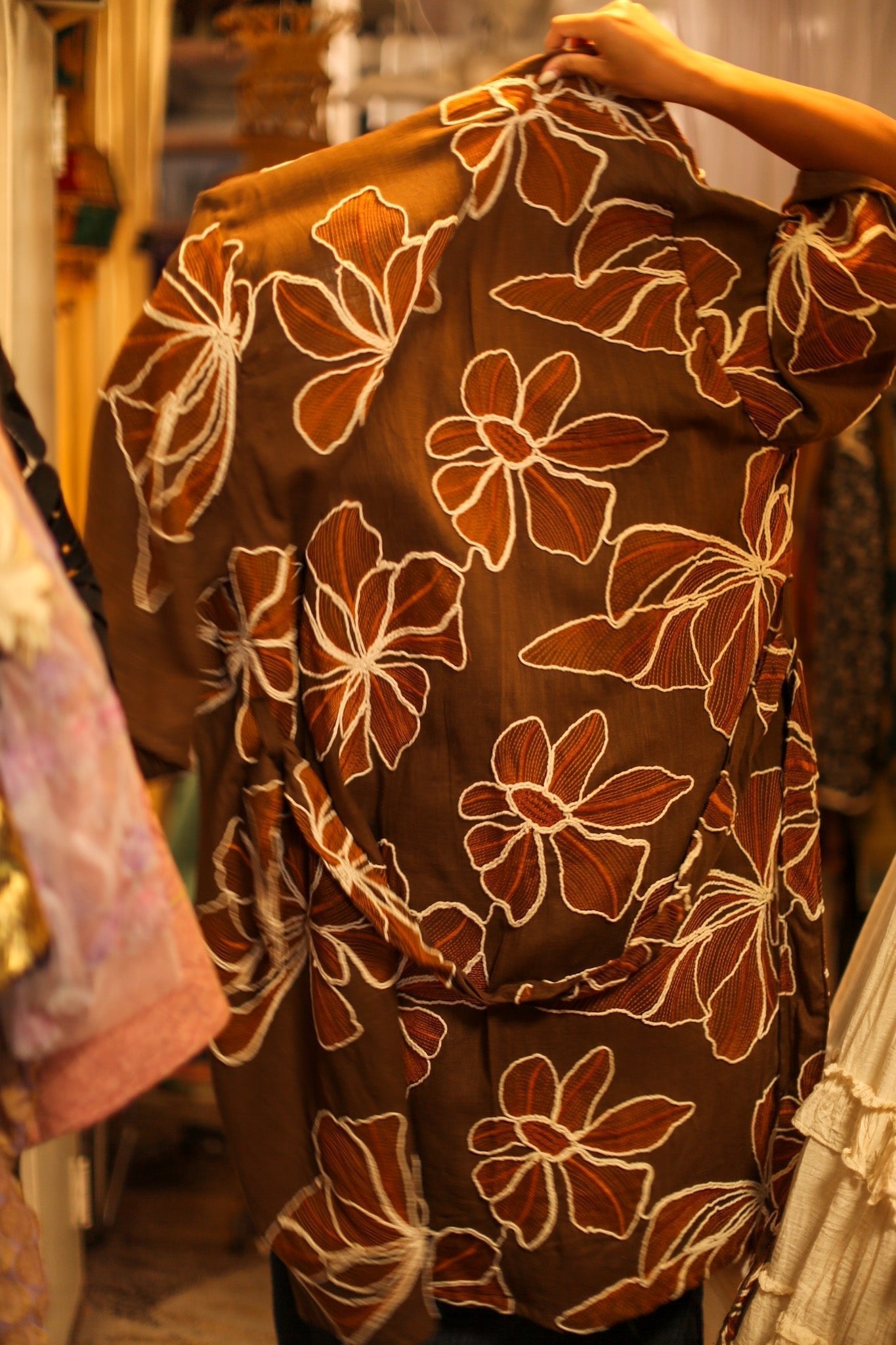 LINEN EMBROIDERED KIMONO MARIETTA - MOMO STUDIO BERLIN - Berlin Concept Store - sustainable & ethical fashion