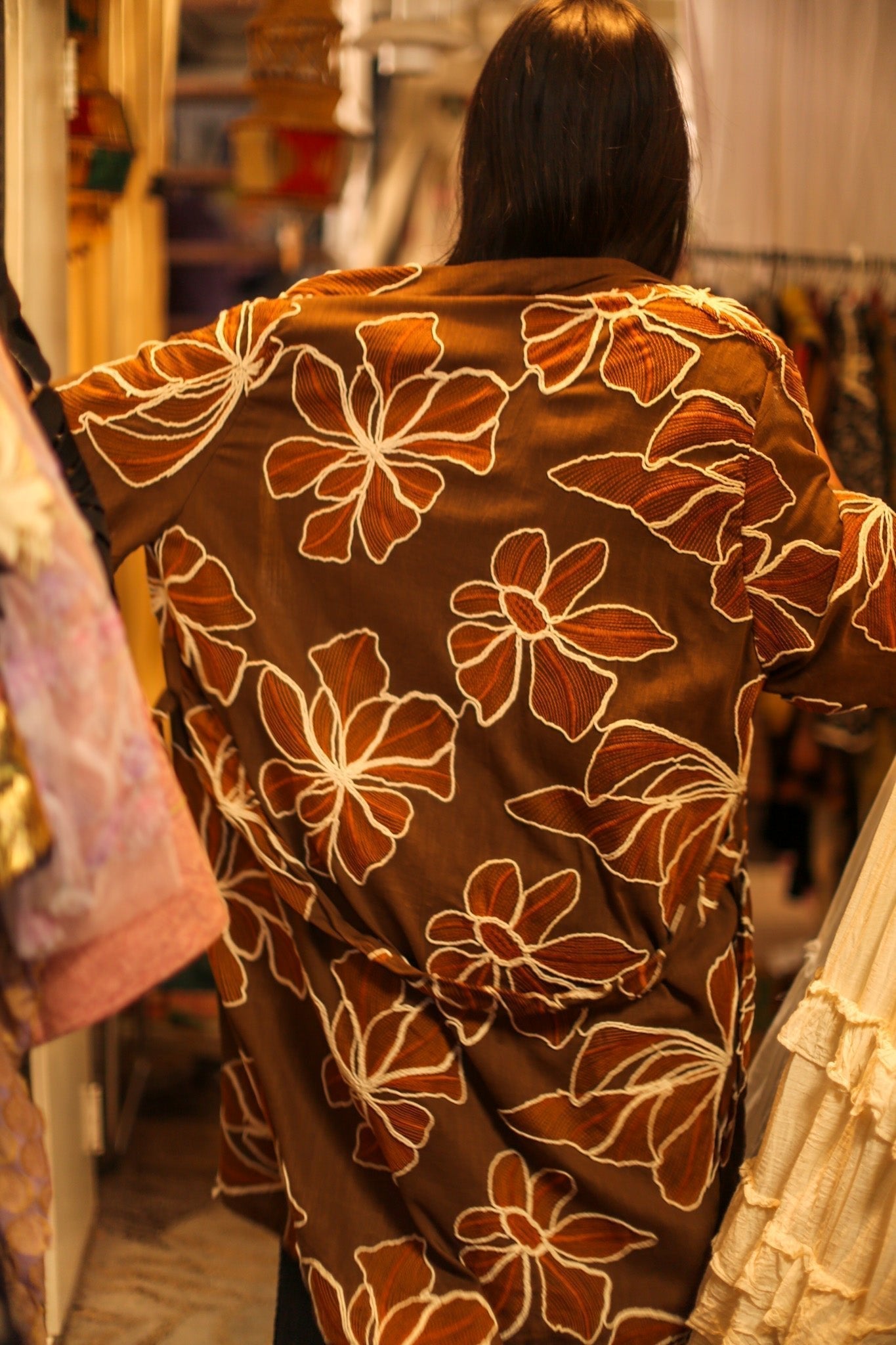 LINEN EMBROIDERED KIMONO MARIETTA - MOMO STUDIO BERLIN - Berlin Concept Store - sustainable & ethical fashion