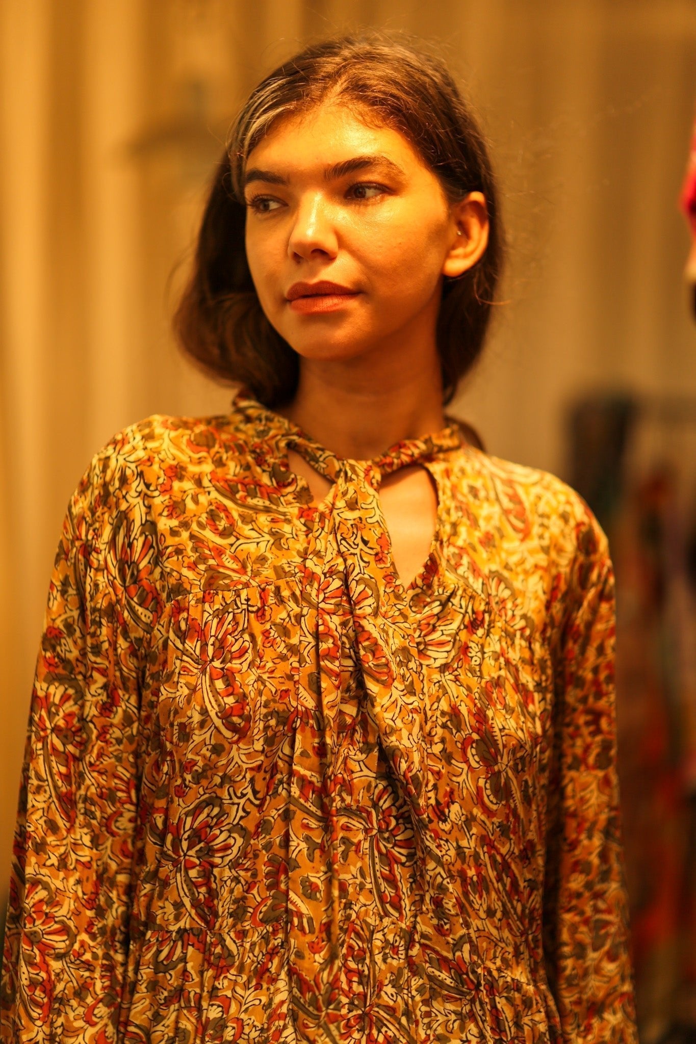 LOA SILK BUTTONED DRESS MARIPOSA YELLOW - MOMO STUDIO BERLIN - Berlin Concept Store - sustainable & ethical fashion