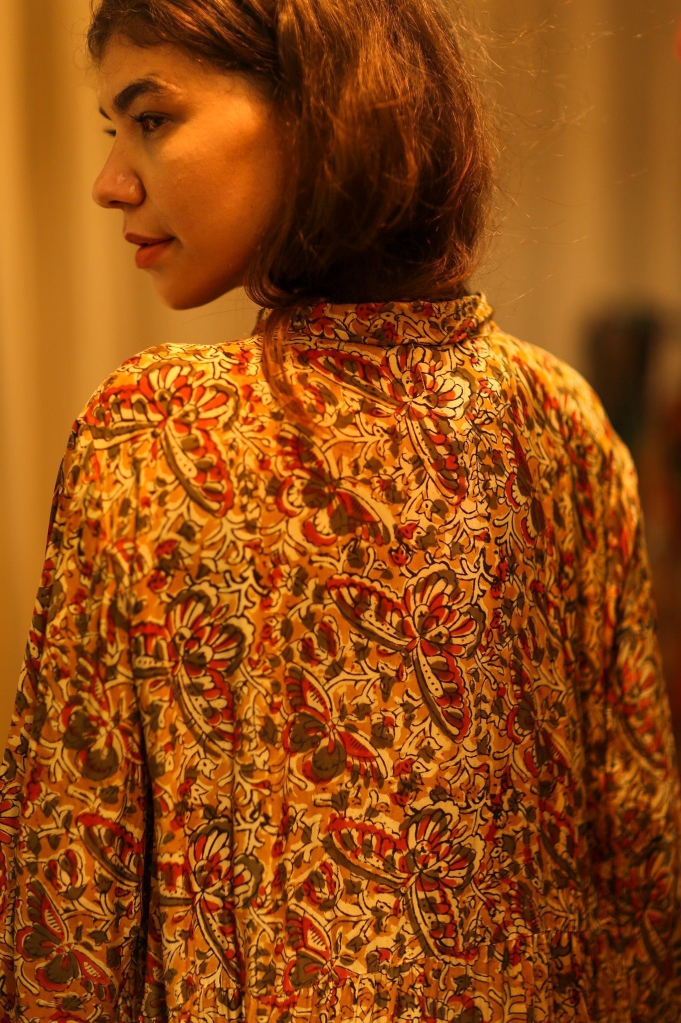 LOA SILK BUTTONED DRESS MARIPOSA YELLOW - MOMO STUDIO BERLIN - Berlin Concept Store - sustainable & ethical fashion