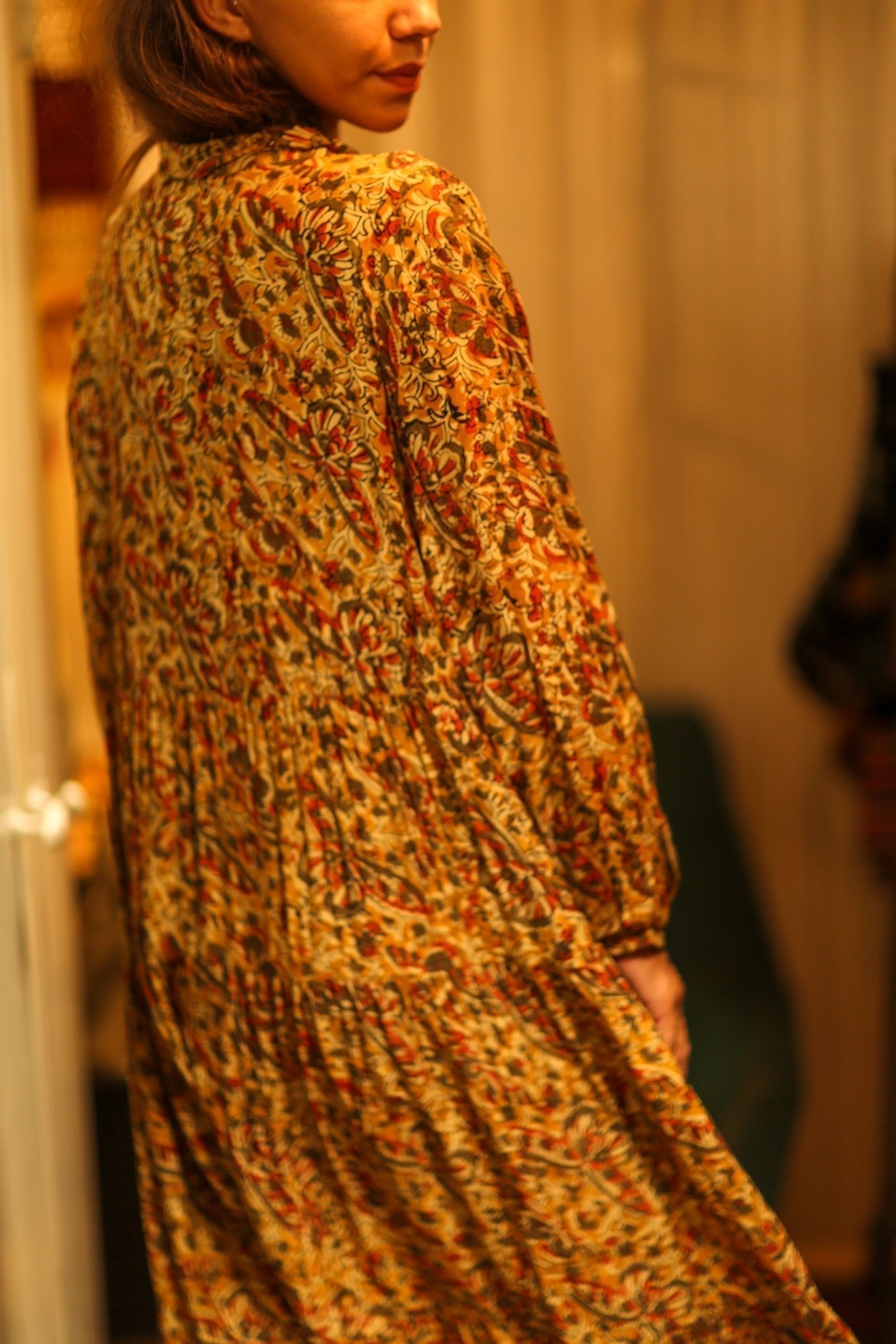 LOA SILK BUTTONED DRESS MARIPOSA YELLOW - MOMO STUDIO BERLIN - Berlin Concept Store - sustainable & ethical fashion