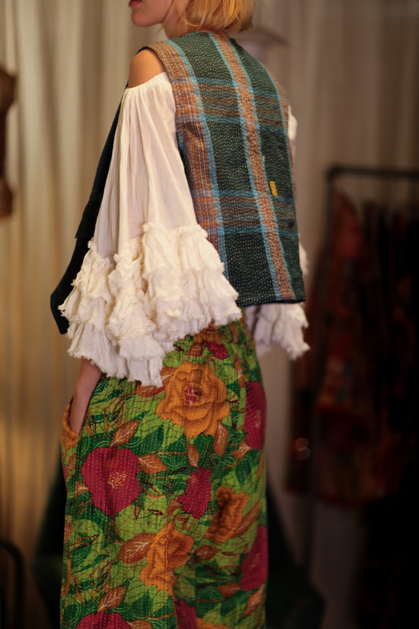 MARLENE KANTHA GILET TARTAN - MOMO STUDIO BERLIN - Berlin Concept Store - sustainable & ethical fashion