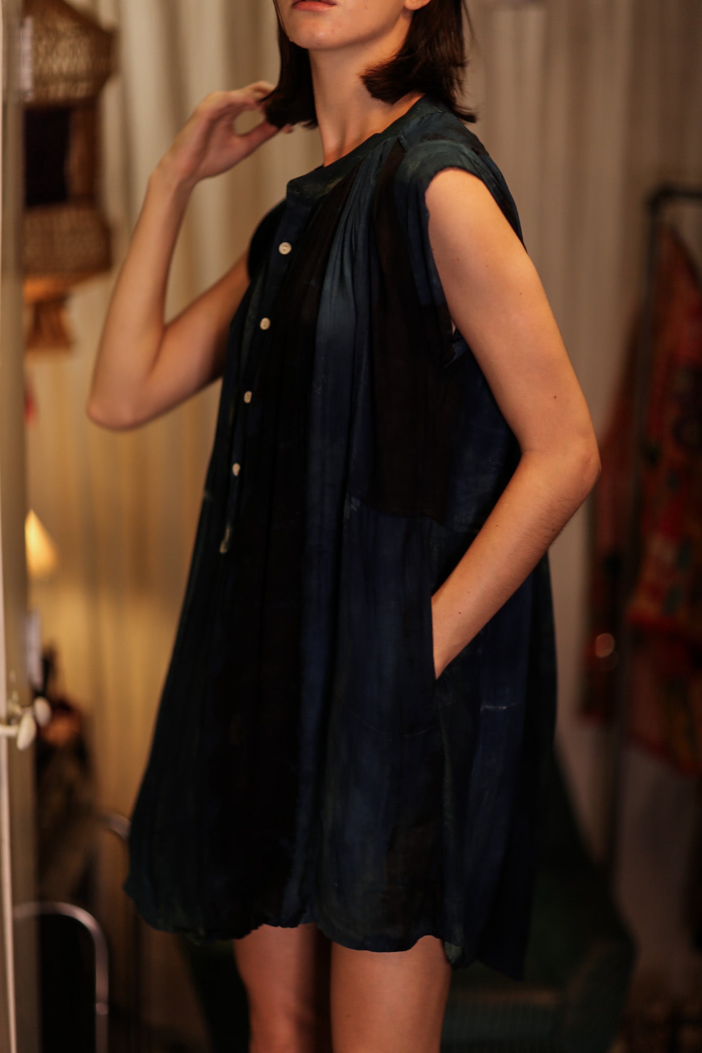 MARY SILK DRESS BLUE STRIPE - MOMO STUDIO BERLIN - Berlin Concept Store - sustainable & ethical fashion